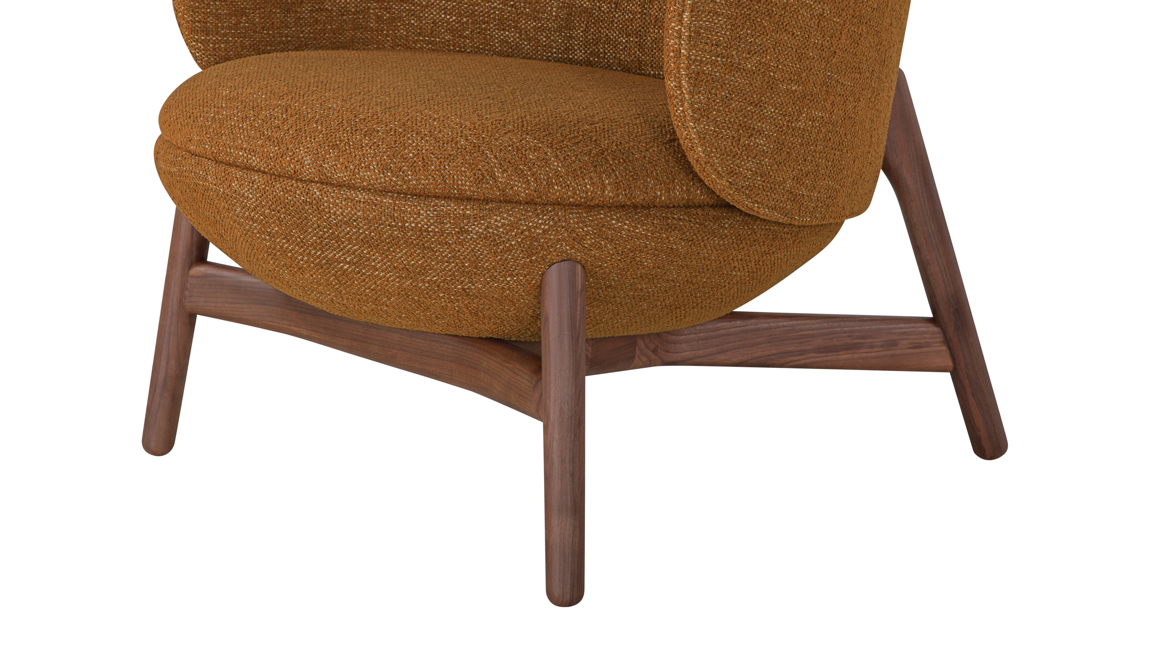 Happy Place Lounge Chair, Walnut, Autumn