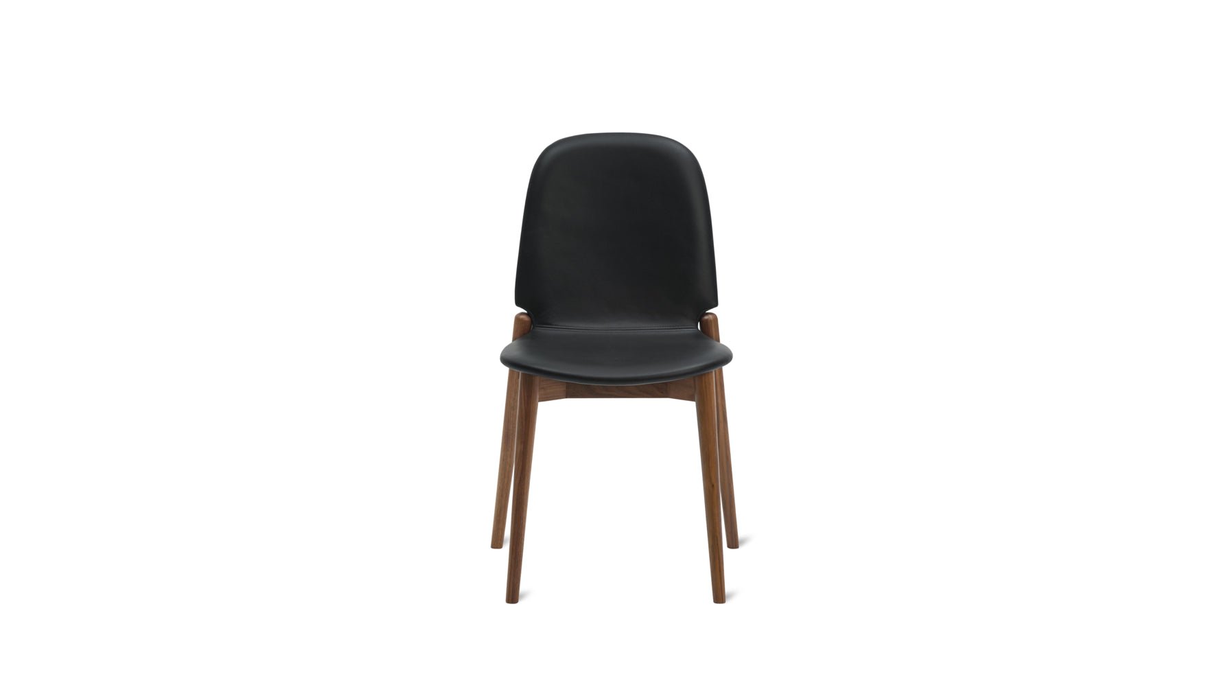 Dine In Dining Chair (Set of Two), Walnut/Black Leather - Sundays Company CanadaCHA-YC-001-003