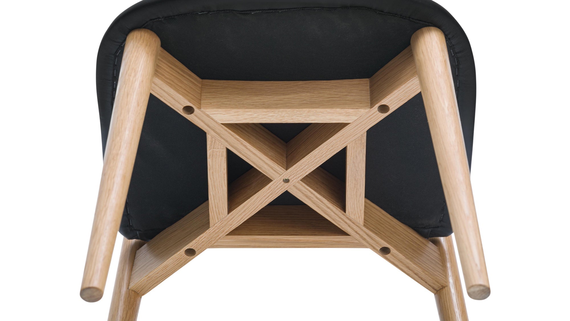 Dine In Dining Chair (Set of Two), Oak/Black Leather - Sundays CompanyCHA - YC - 001 - 024