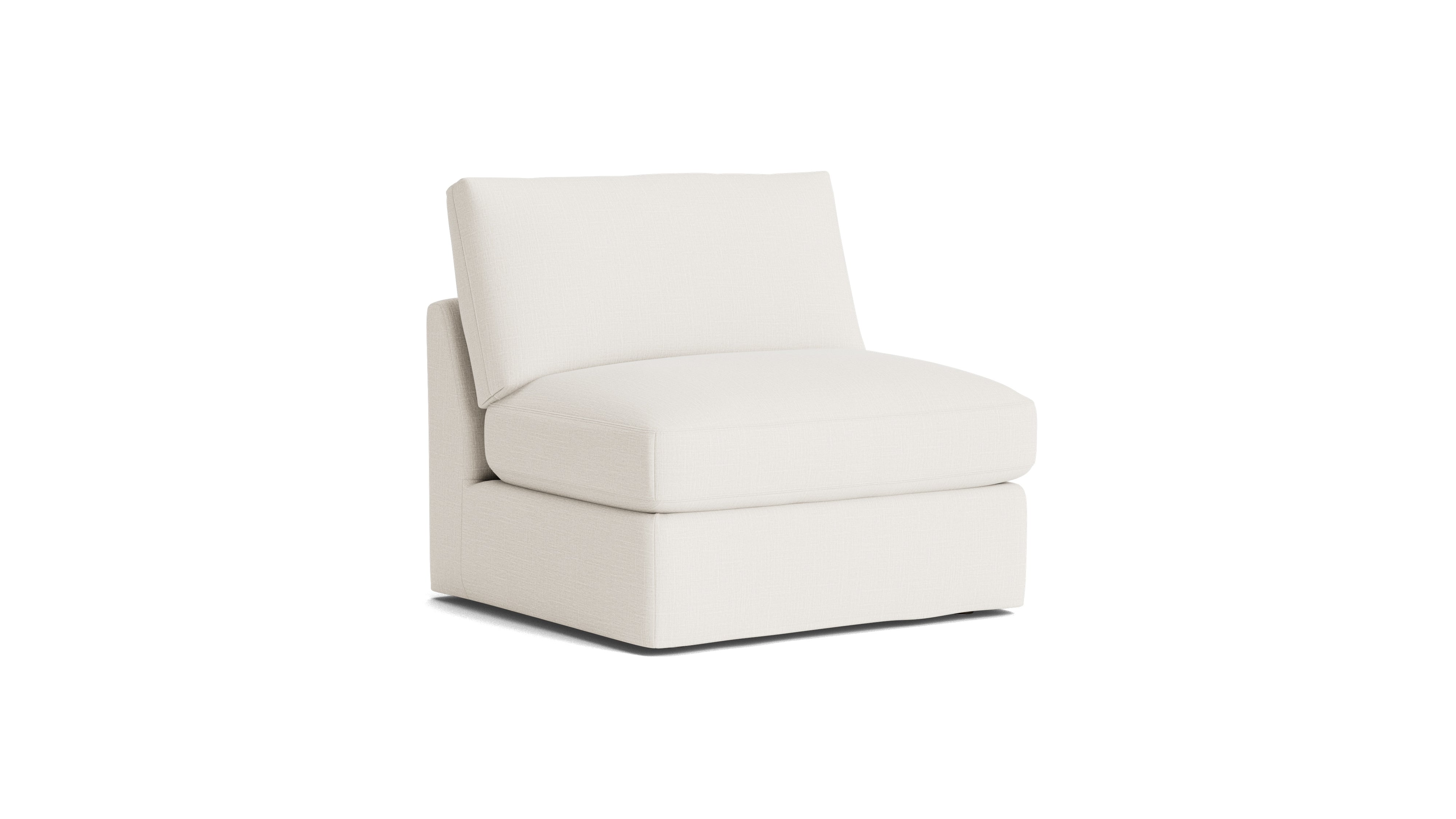 Get Together™ Armless Chair, Large, Cream Linen