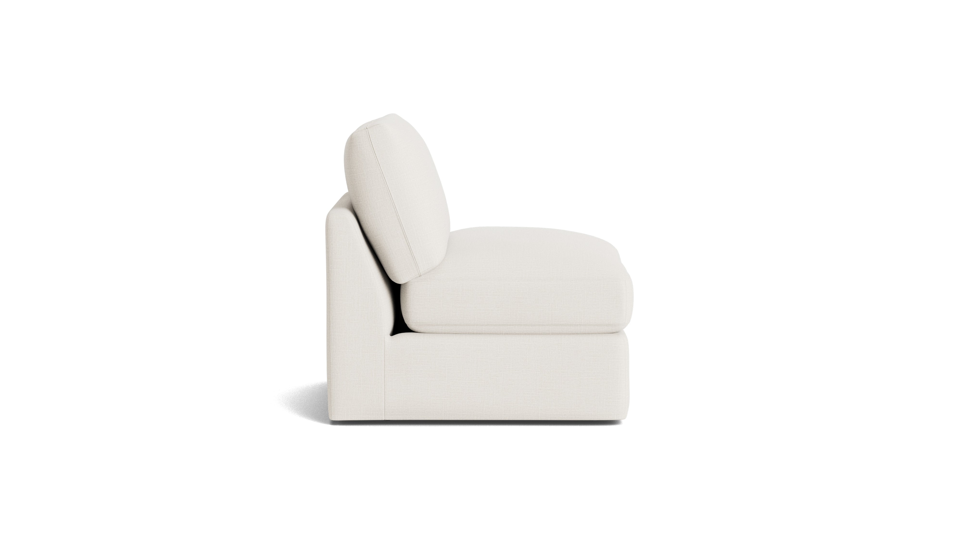 Get Together™ Armless Chair, Standard, Cream Linen