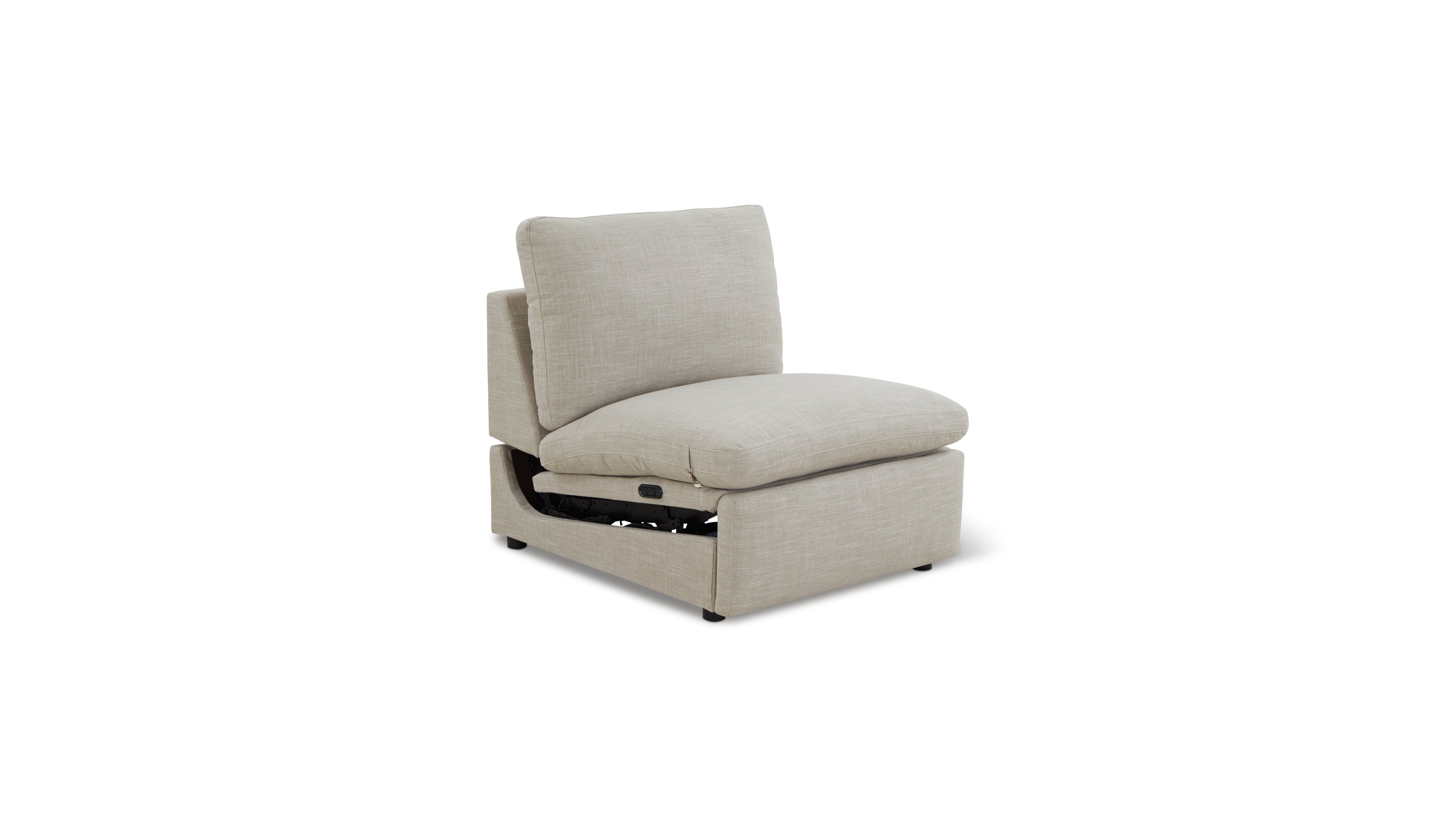 Lift Off Power Recliner Armless Chair, Light Pebble - Image 11