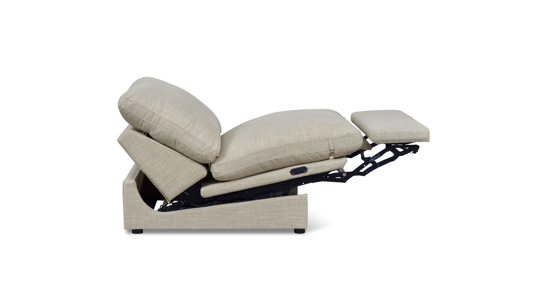 Lift Off Power Recliner Armless Chair, Light Pebble_image