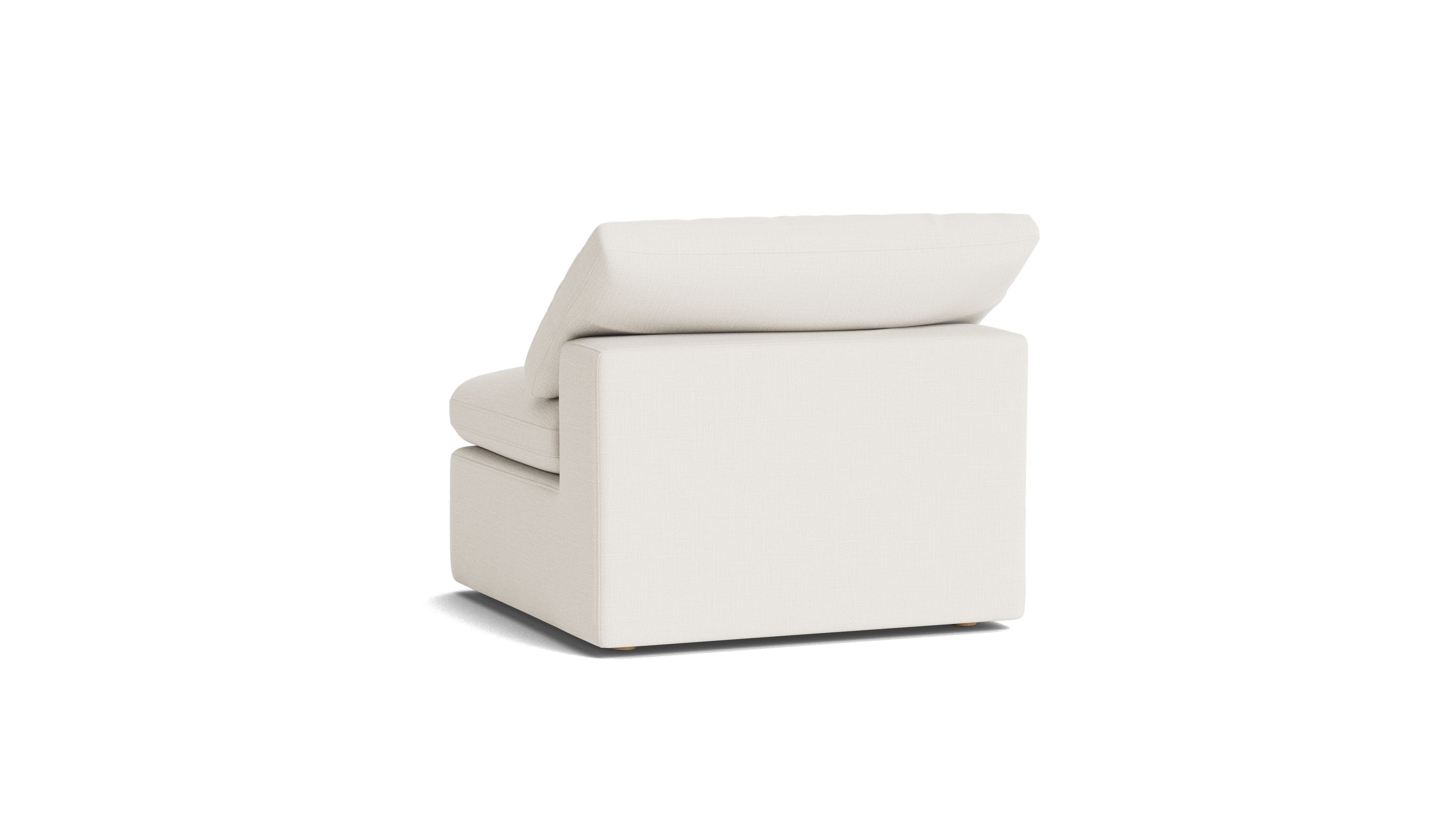 Movie Night™ Armless Chair, Standard, Cream Linen