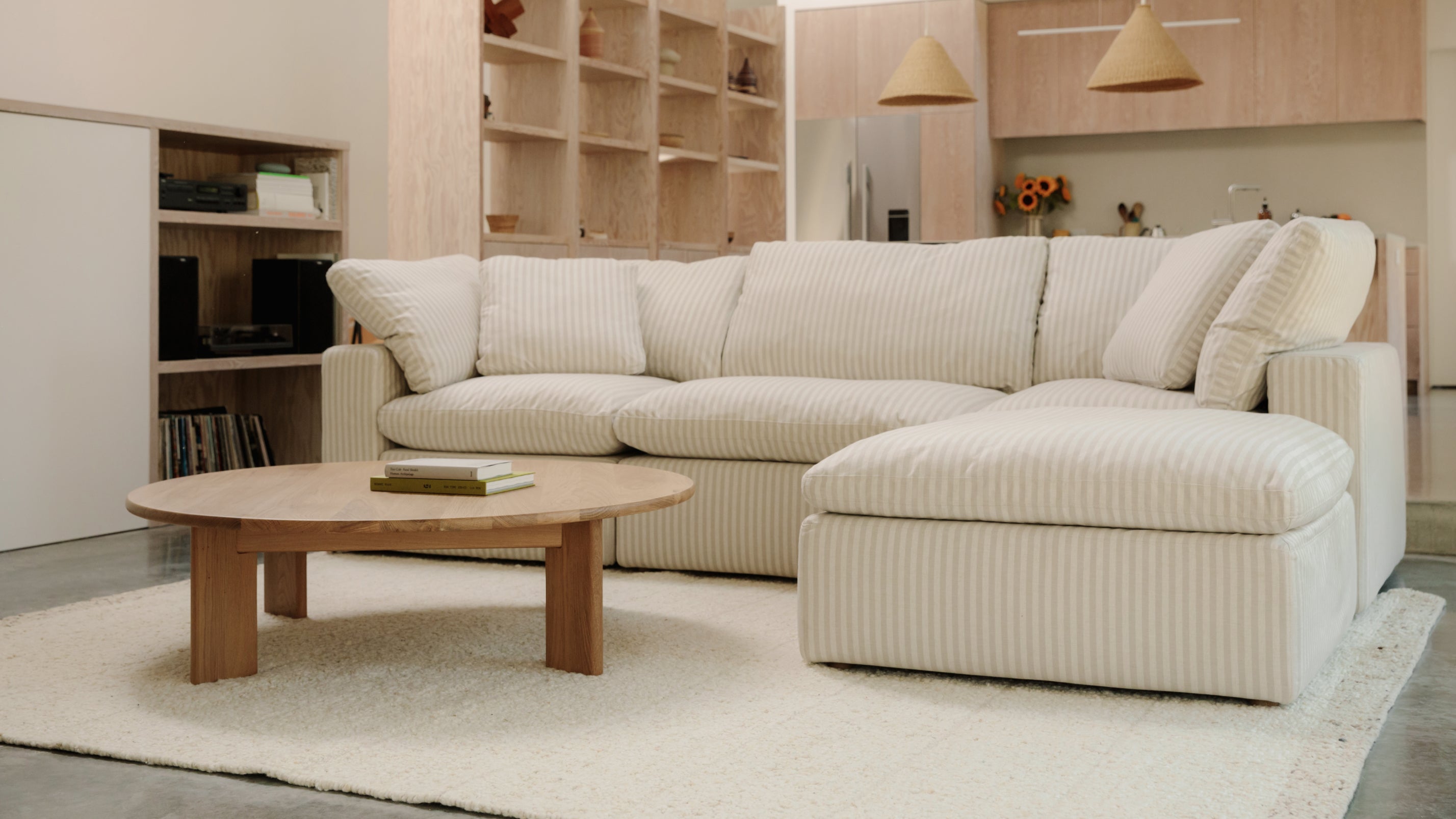 Frame Round Coffee Table, Large, Walnut - Sundays Company CanadaCOF-BC-010-051