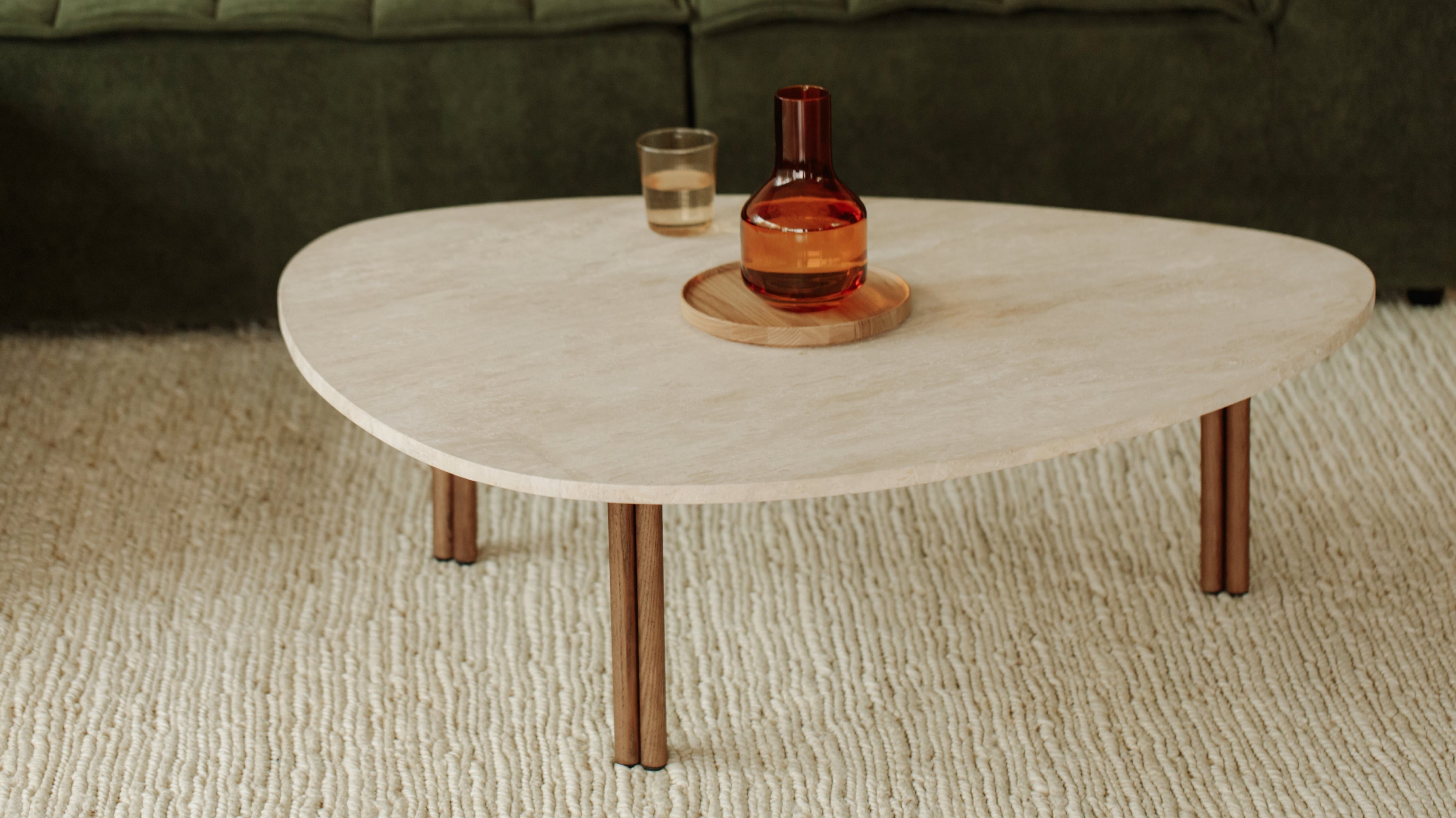 Better Together Coffee Table, Travertine/Stained Walnut - Image 12