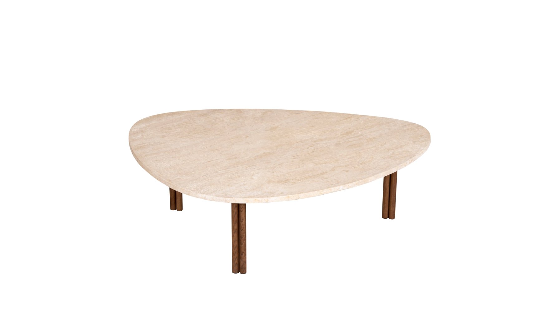 Better Together Coffee Table, Travertine/Stained Walnut - Image 12