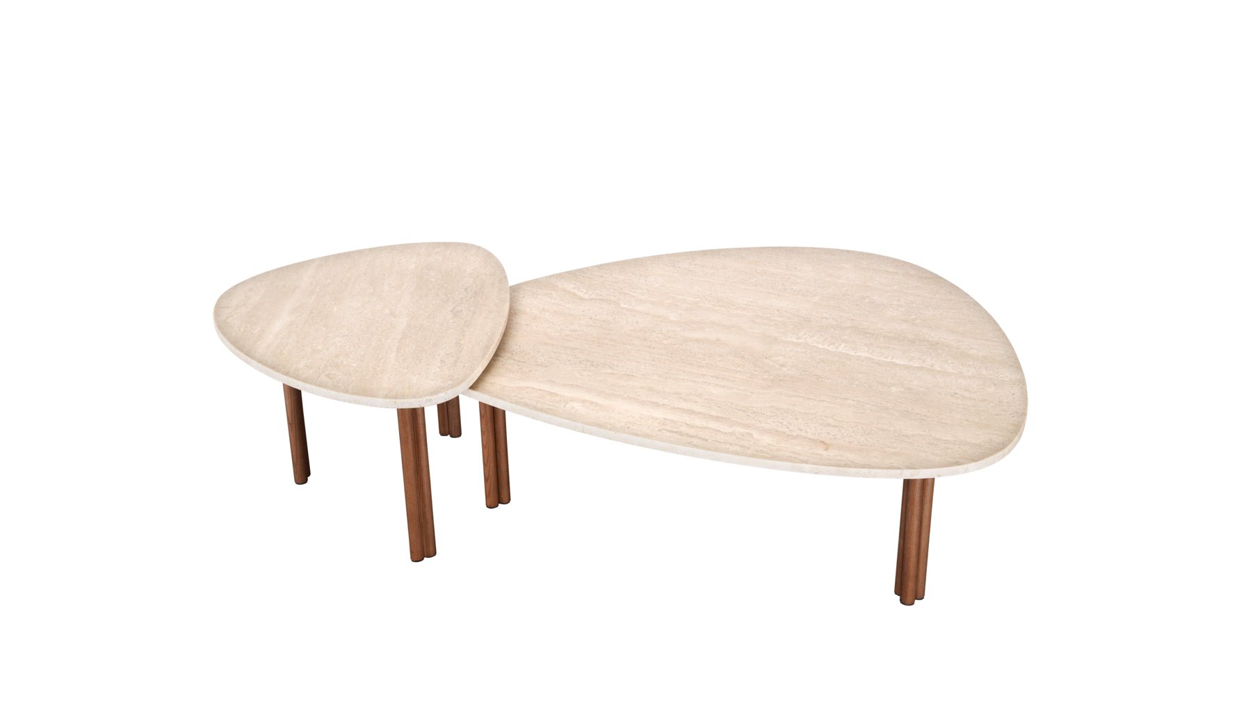 Better Together Coffee Table, Travertine/Stained Walnut - Image 9
