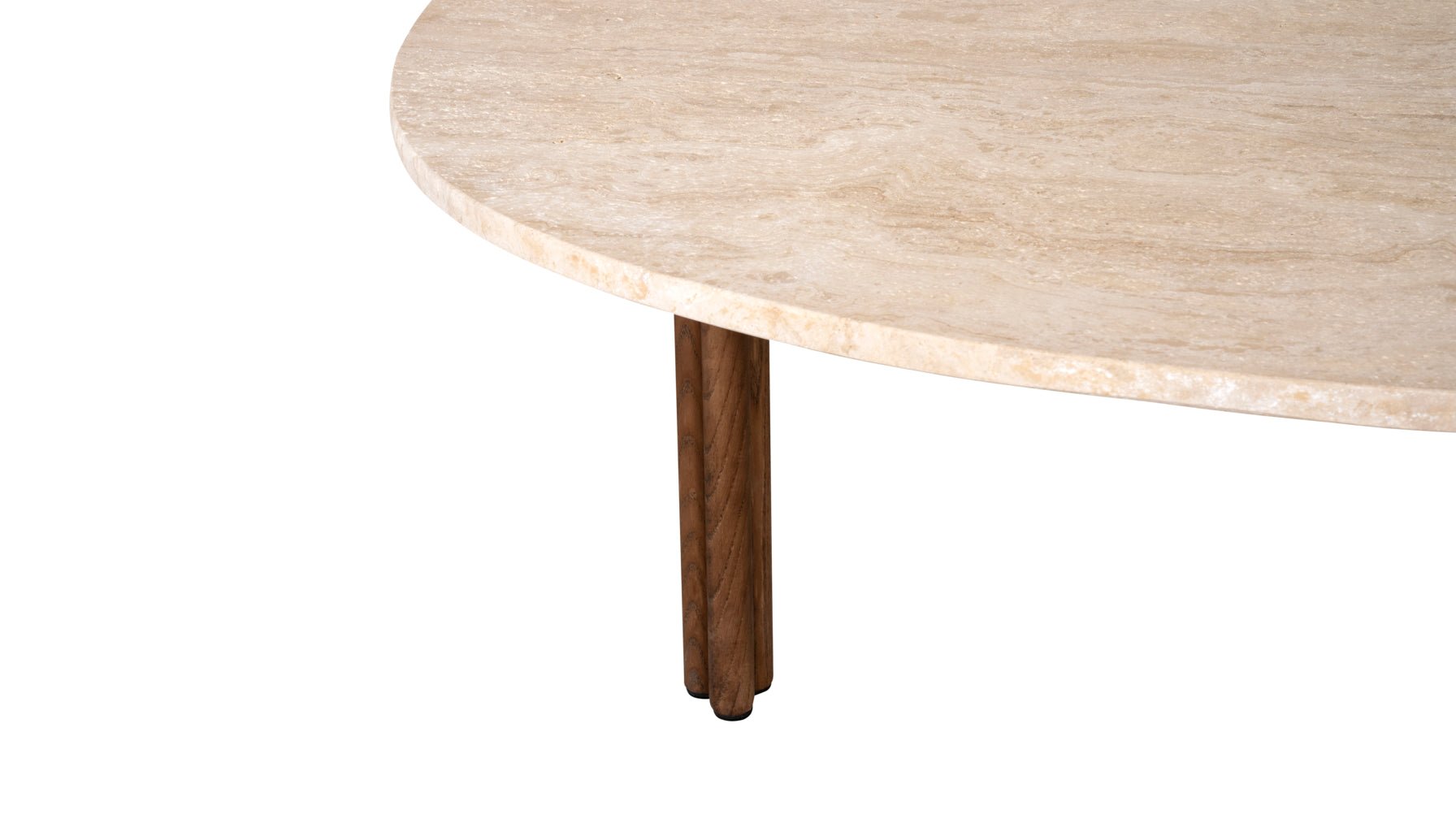 Better Together Coffee Table, Travertine/Stained Walnut - Image 8
