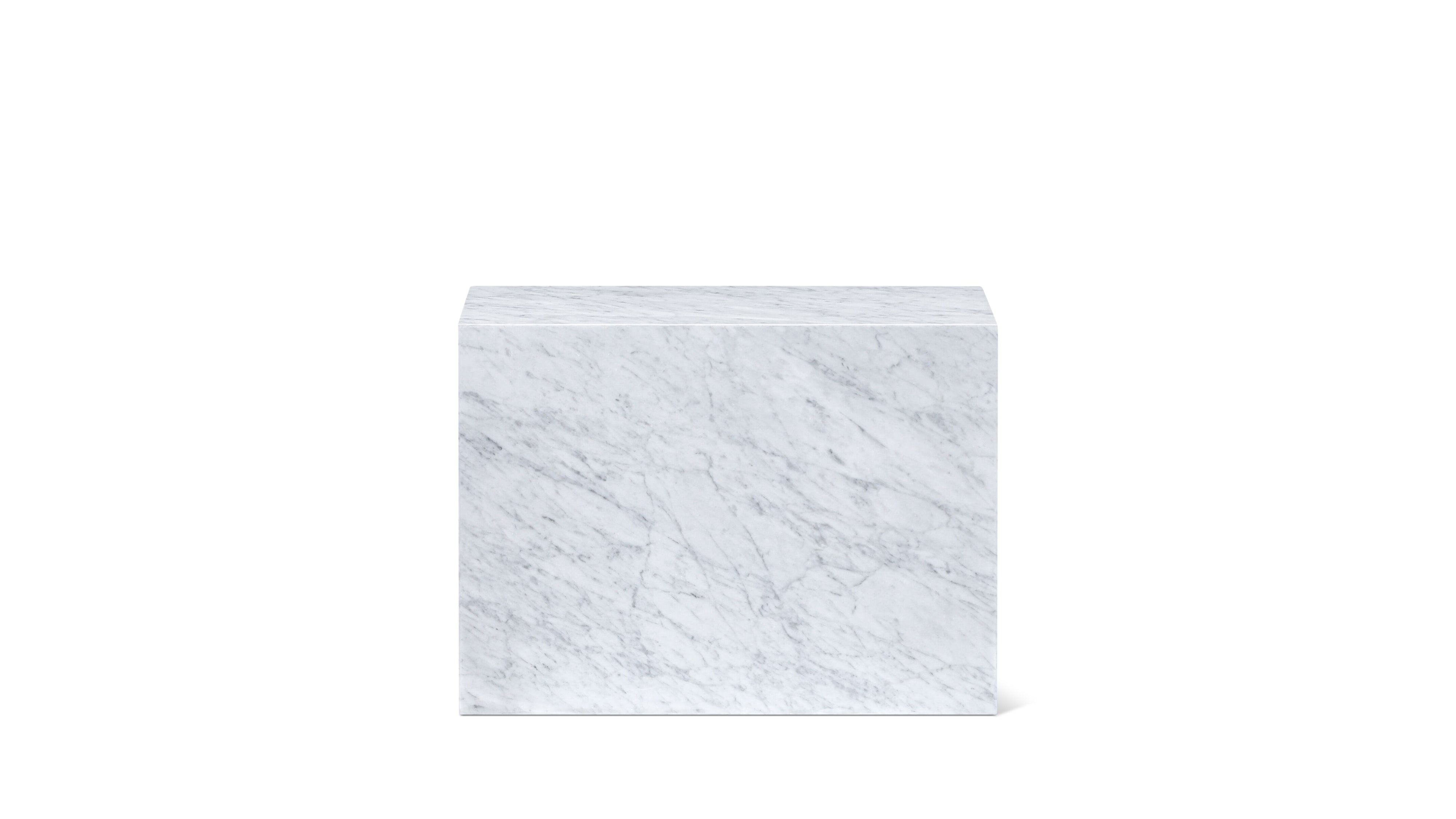 Align Coffee Table, Tiered, Carrara Marble