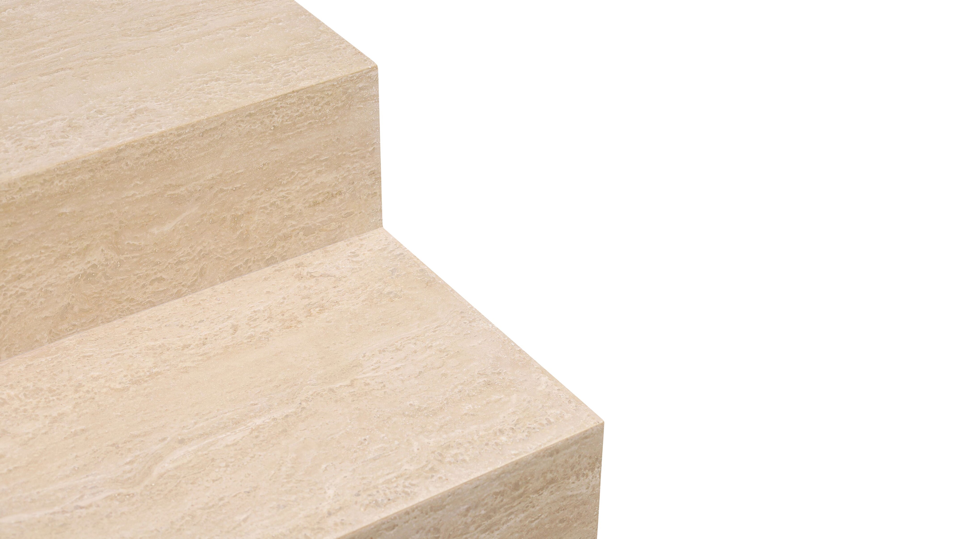 Align Coffee Table, Tiered, Travertine