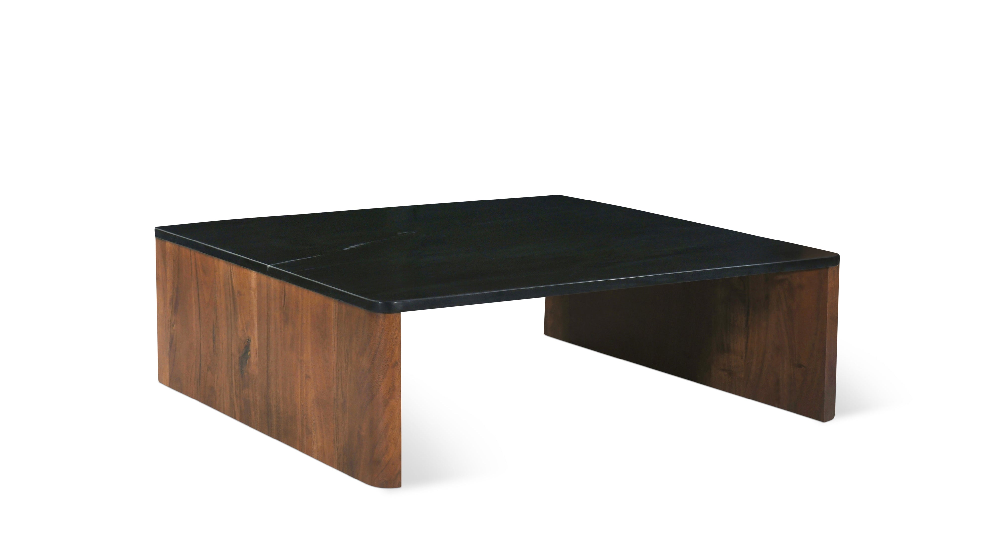 Form Marble Coffee Table, American Walnut - Image 1