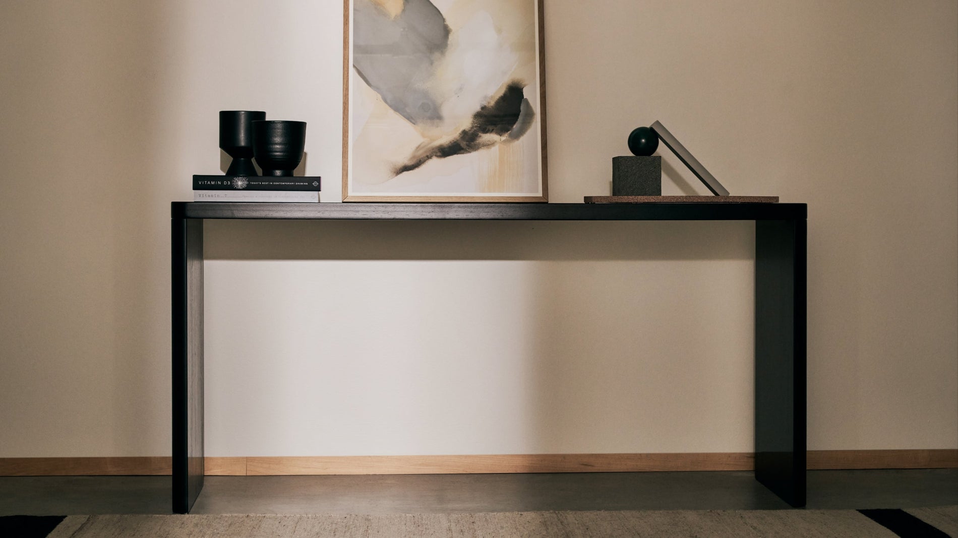 Form Console, Large, Black Oak_image