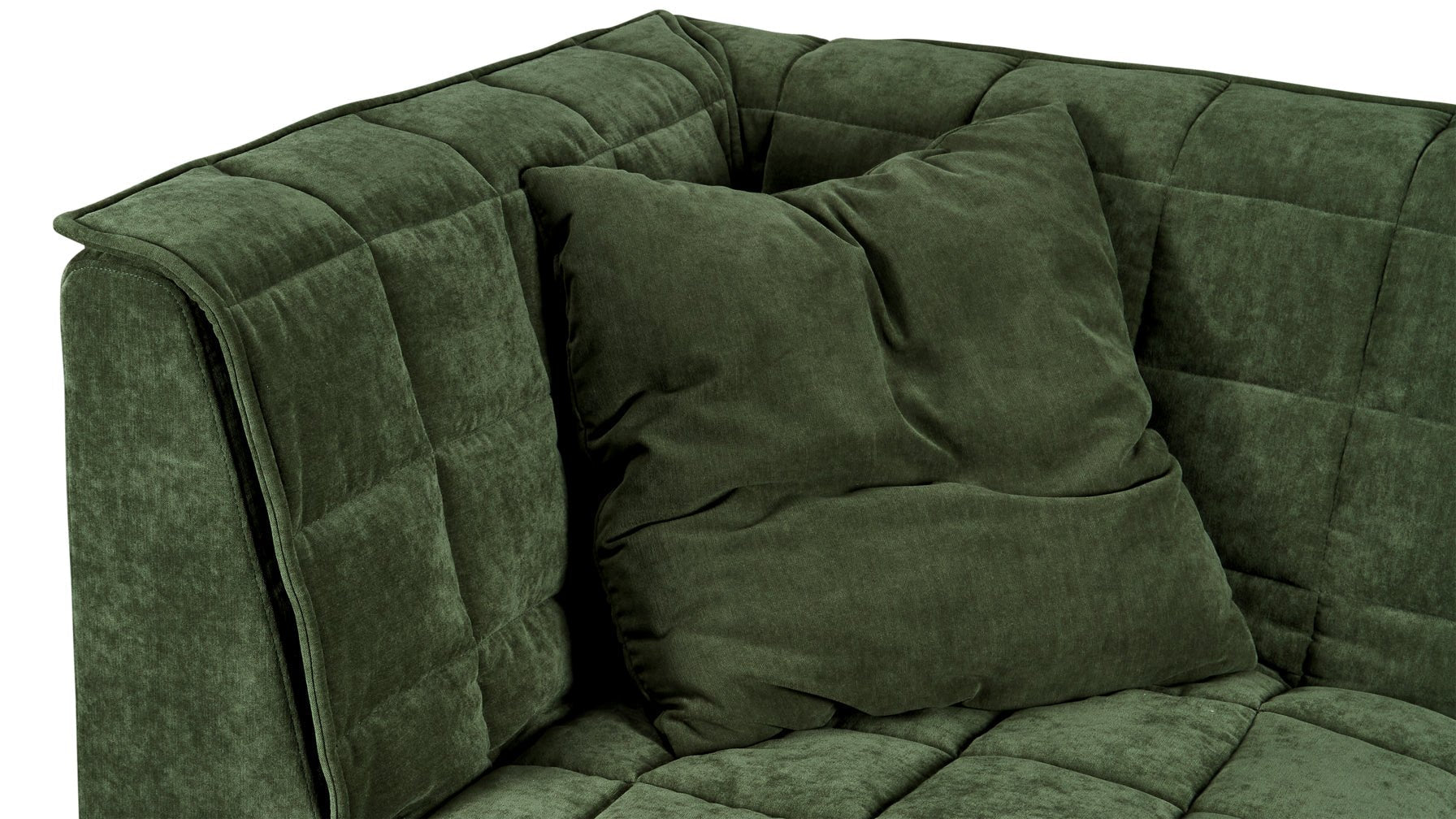Quilt 3-Piece Modular Sofa, Moss - Image 7