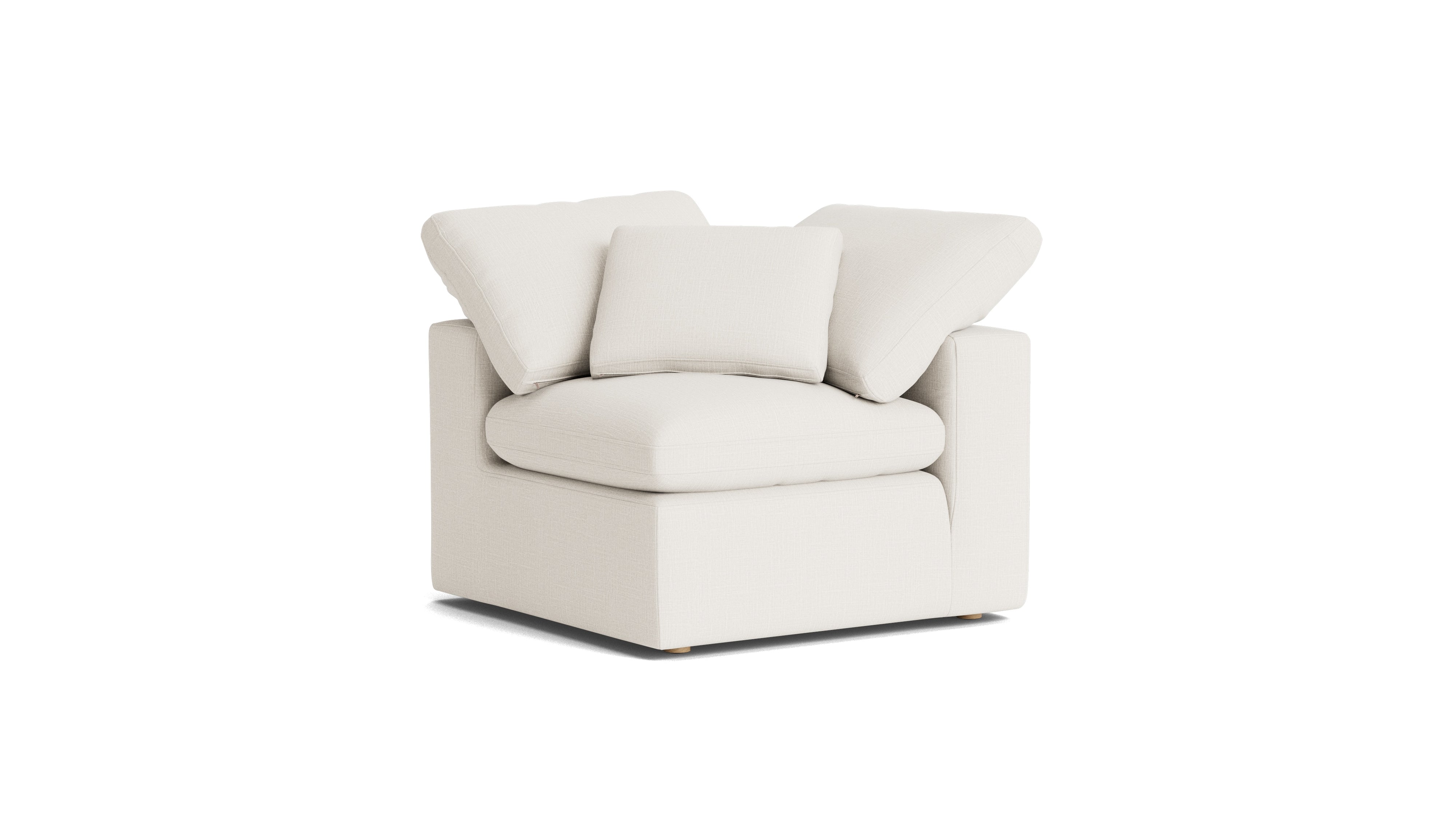 Movie Night™ Corner Chair, Large, Cream Linen (Left or Right)