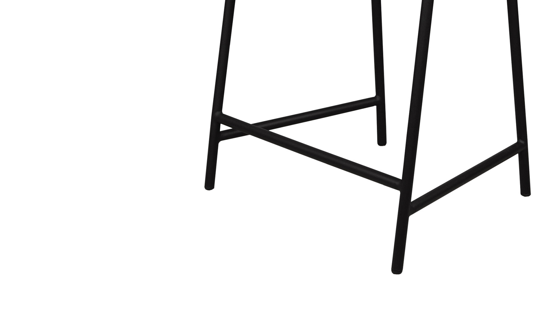 Slow Mornings Stool, Counter, Coal Leather/Black Metal - Image 12