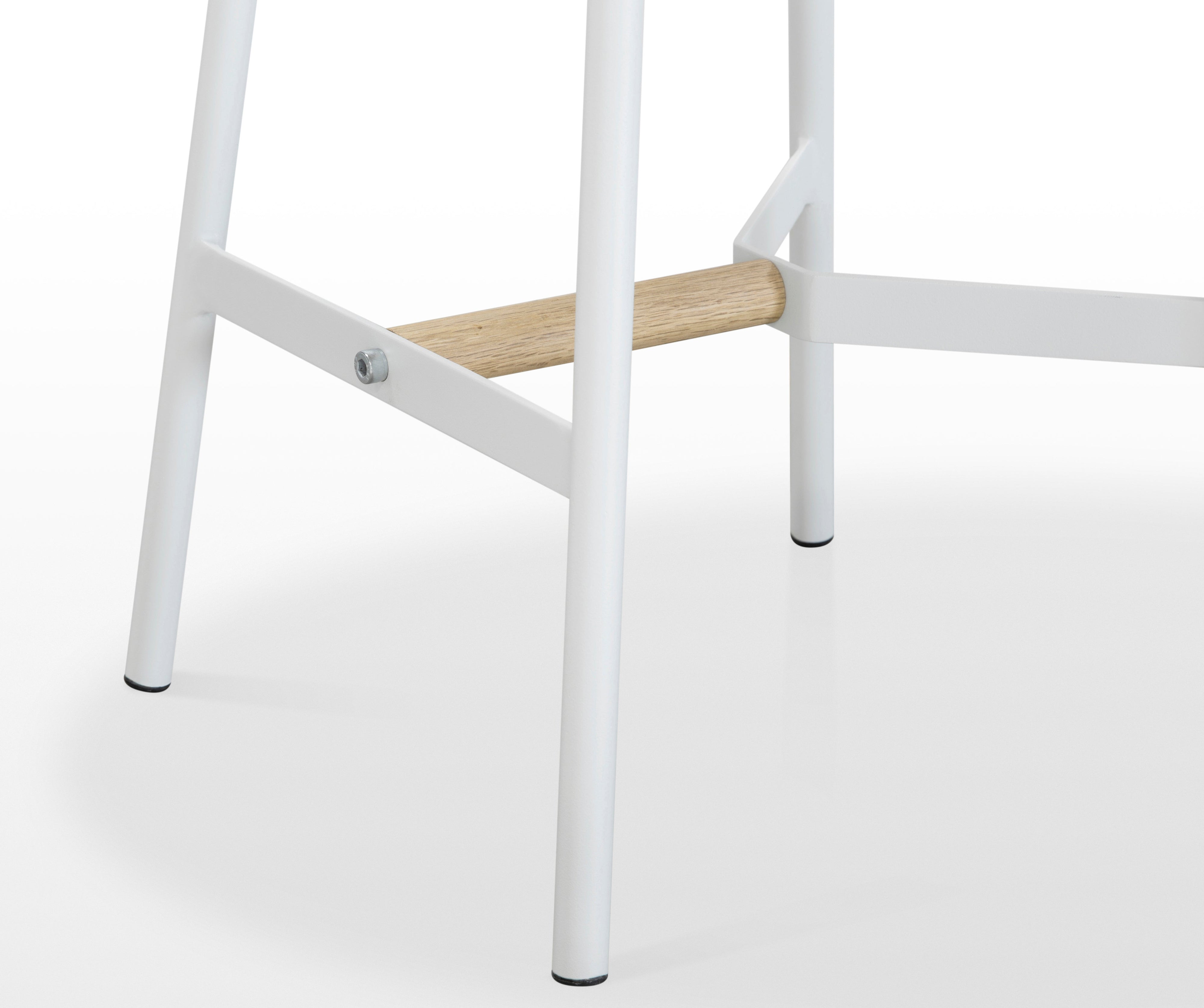 Take The Edge Off Stool, Counter, Natural/White Metal - Image 7