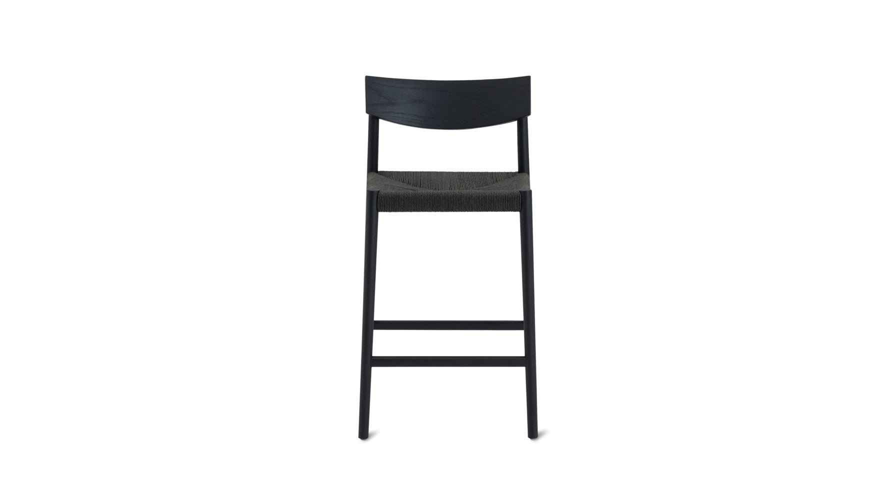 Dinner Guest Counter Stool, Black Oak/ Black Papercord Seat - Sundays CompanyCST - SH - 003 - 002