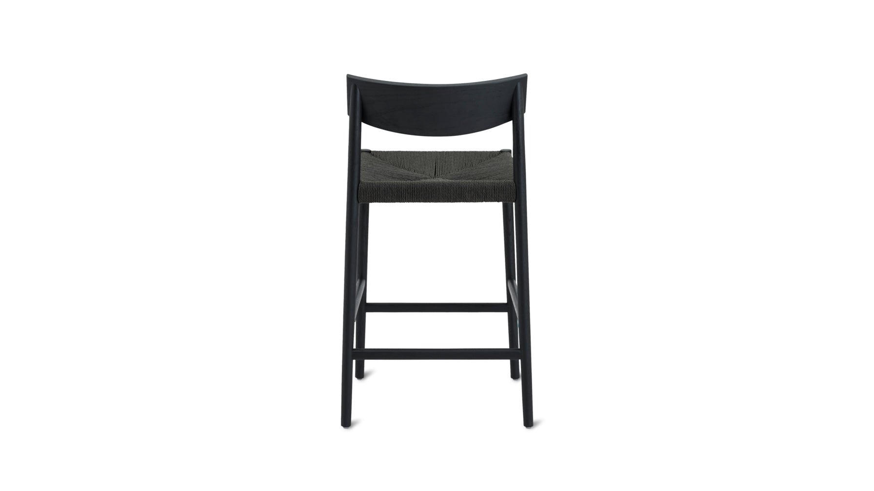 Dinner Guest Counter Stool, Black Oak/ Black Papercord Seat - Image 12