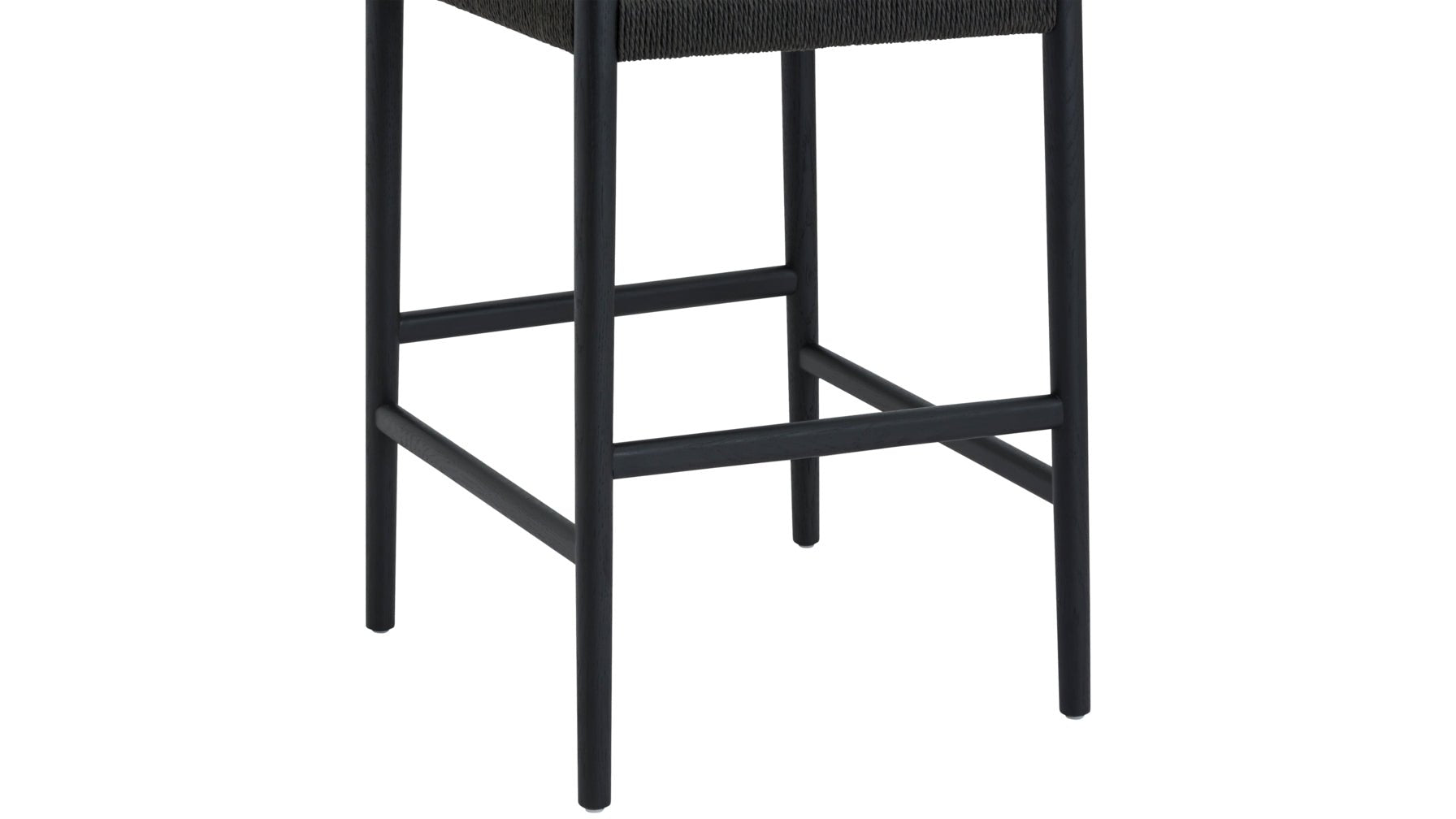 Dinner Guest Counter Stool, Black Oak/ Black Papercord Seat - Sundays CompanyCST - SH - 003 - 002