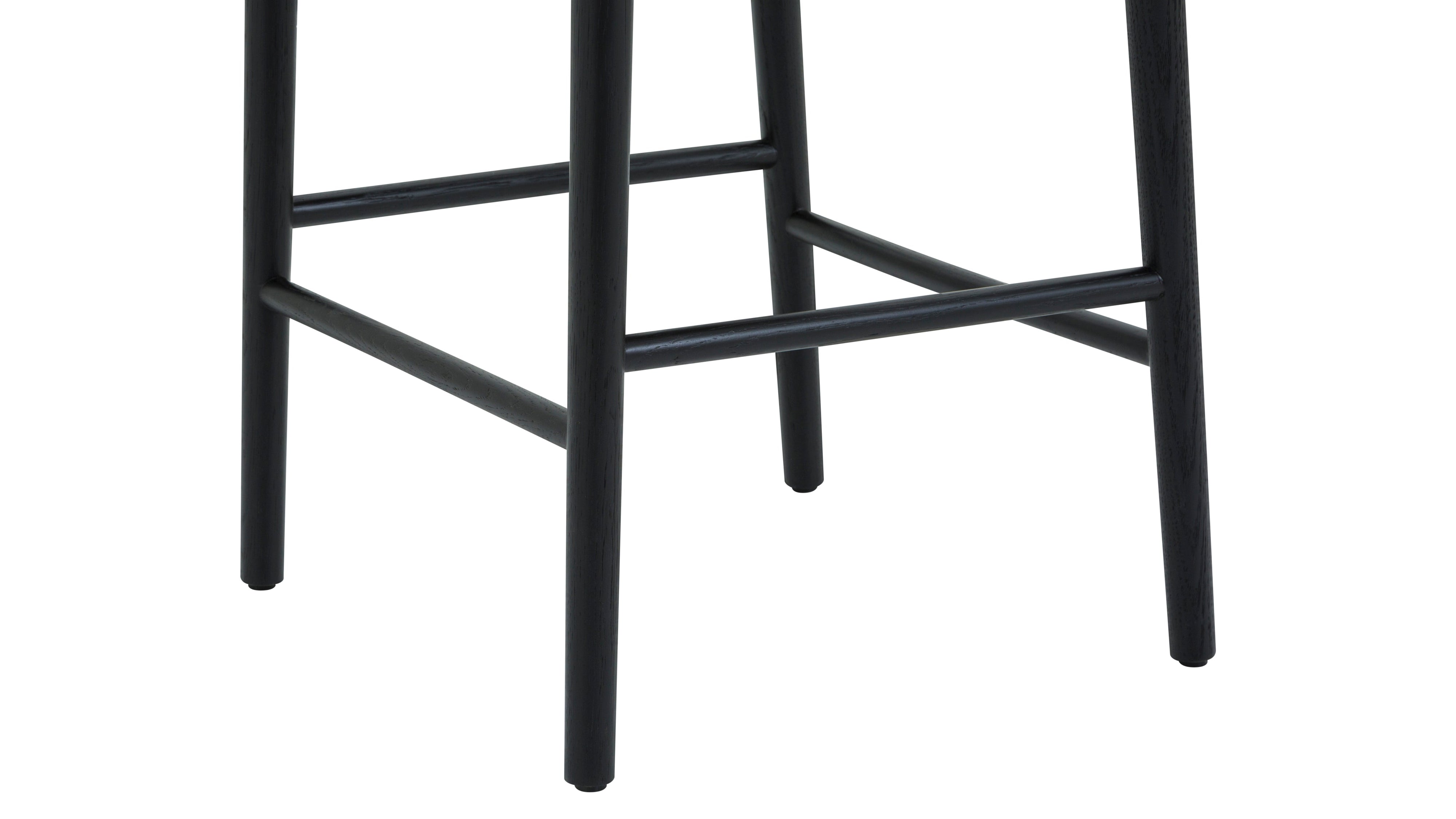Count On Me Counter Stool, Black Oak, Black Seat