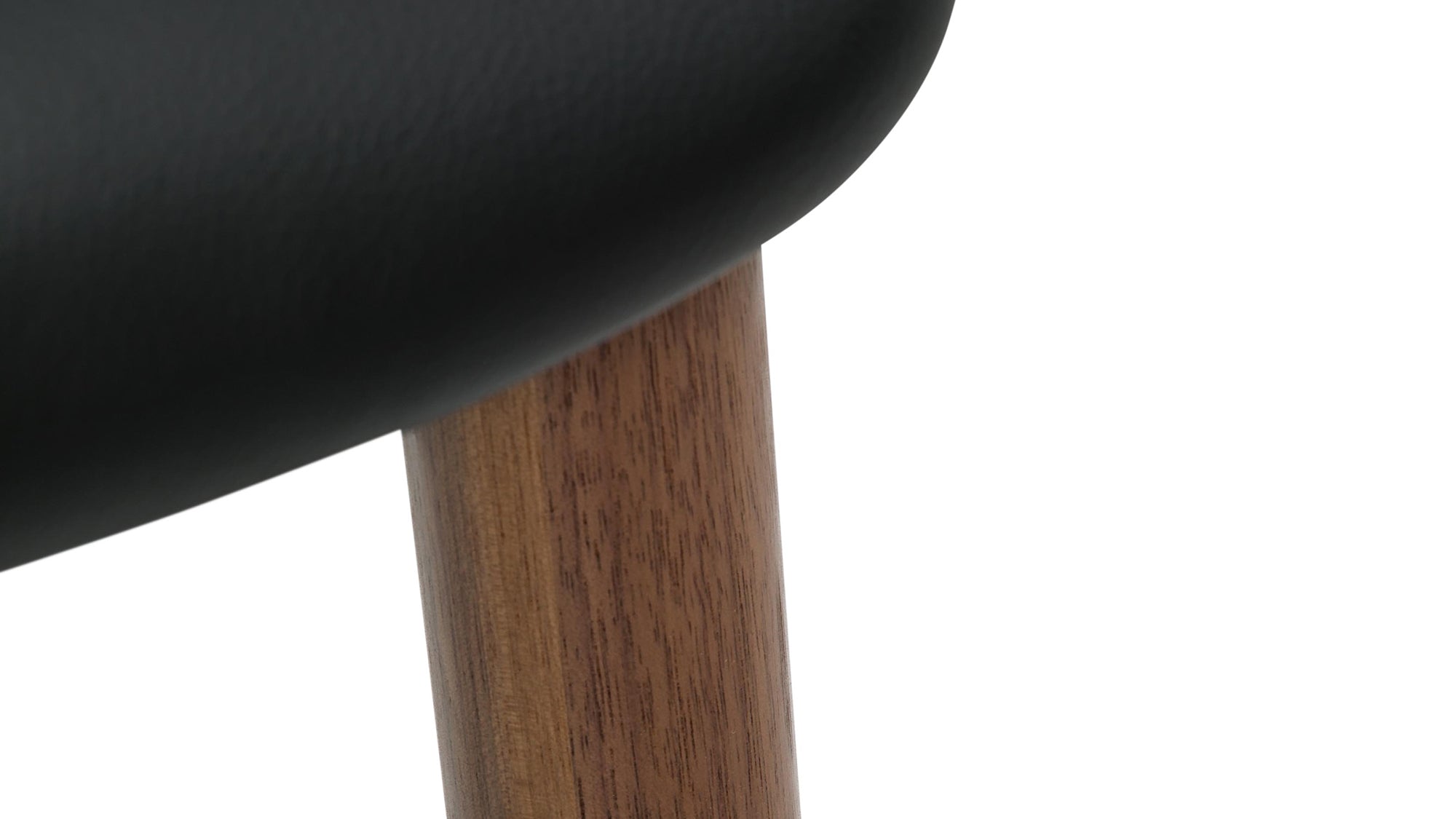 Dine In Stool, Counter, Walnut/Black Leather - Image 7