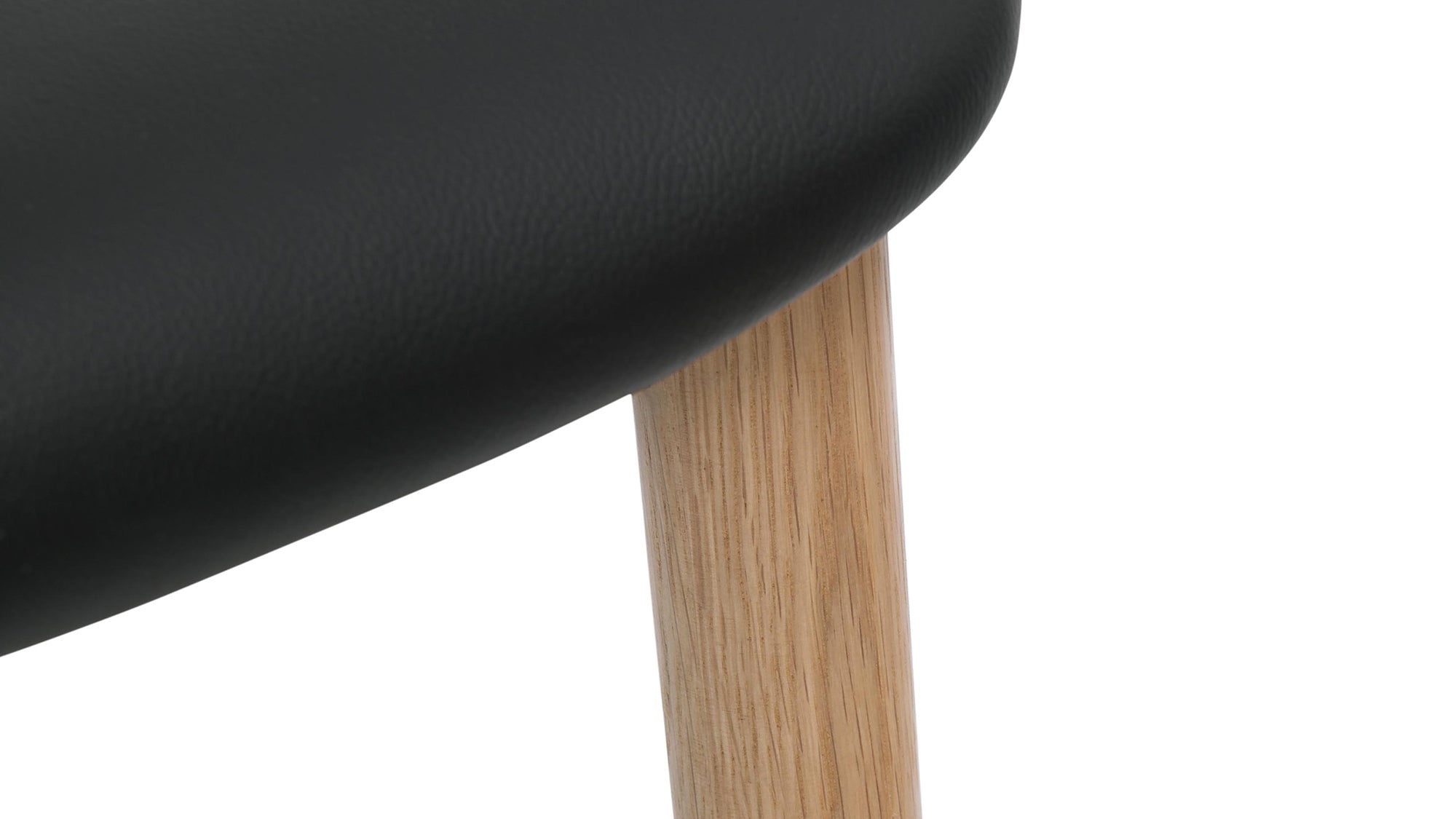 Dine In Stool, Counter, Oak/Black Leather - Image 9