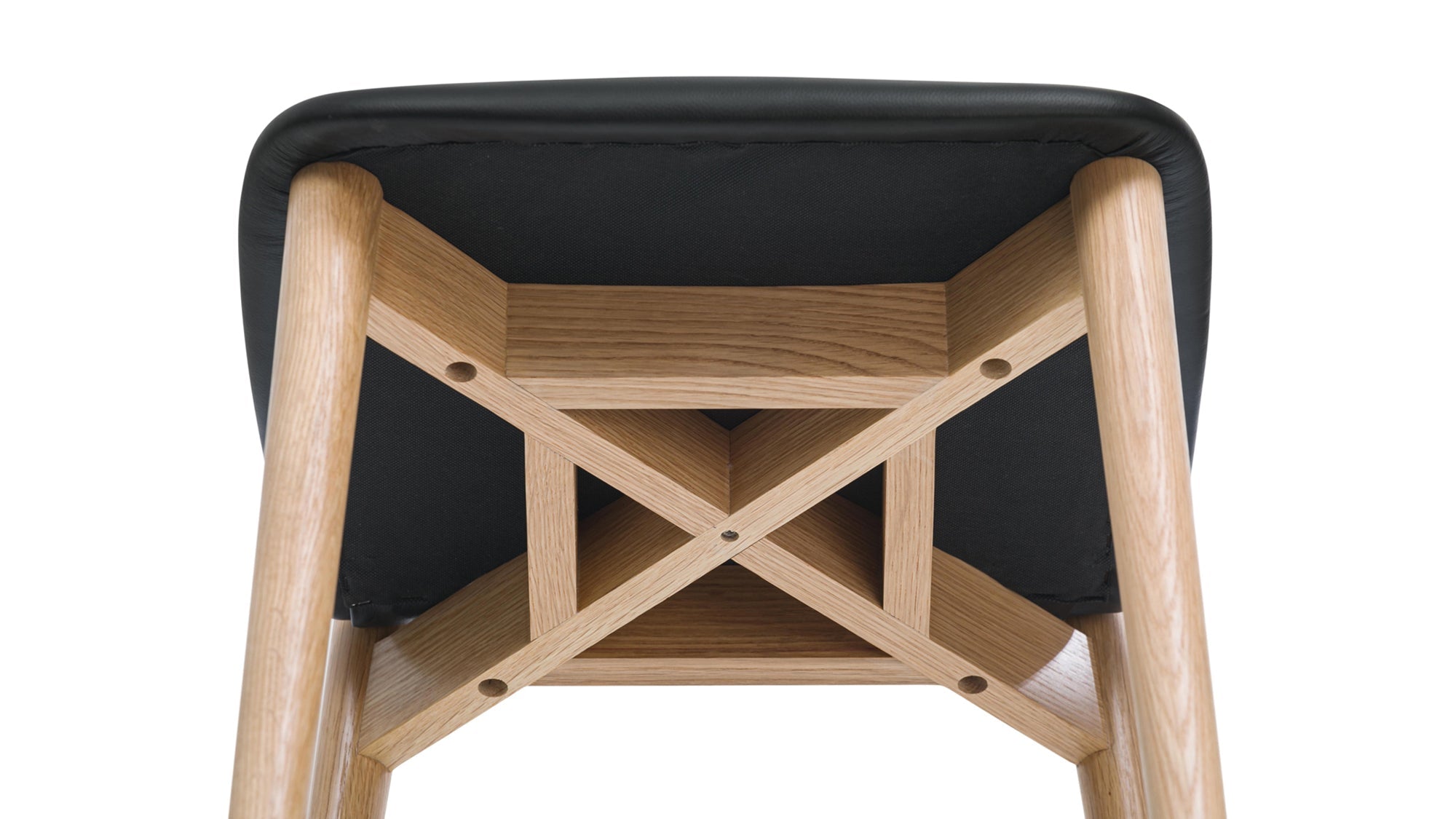 Dine In Stool, Counter, Oak/Black Leather - Sundays CompanyCST - YC - 001 - 024