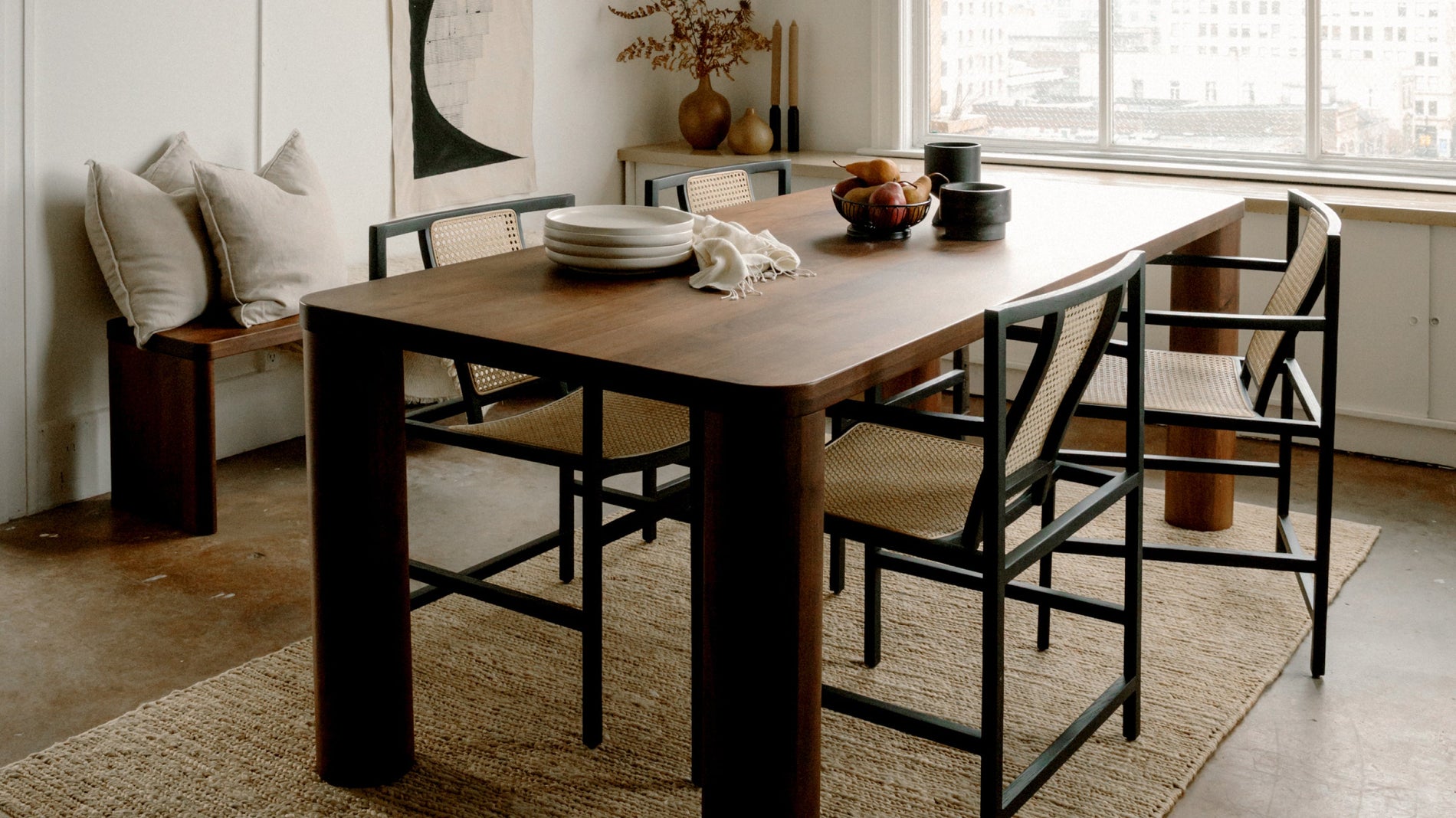 Field Dining Table, Seats 6-8 People, American Walnut_image