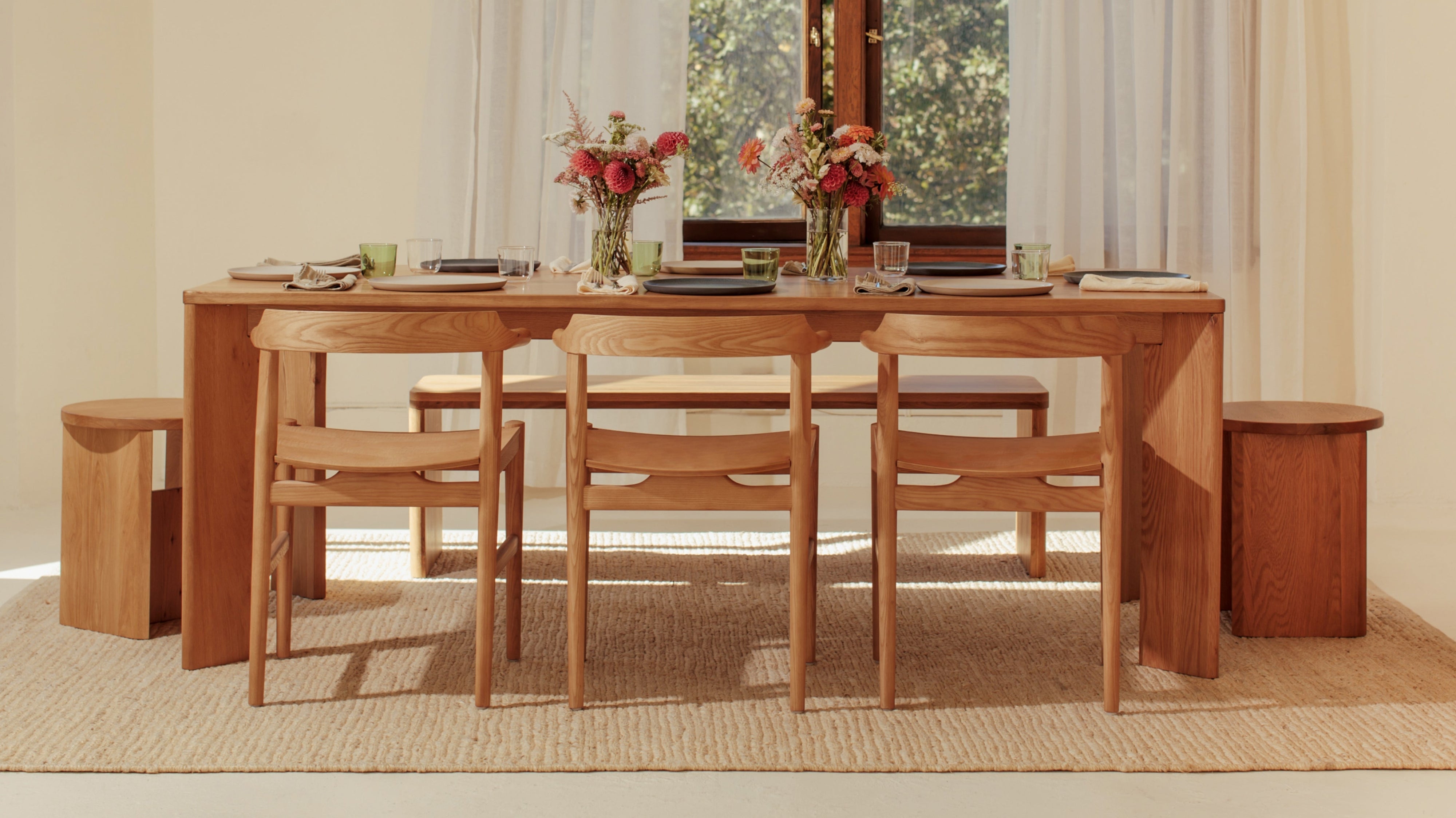 Frame Dining Table, Seats 6-8 People, Oak - Image 3