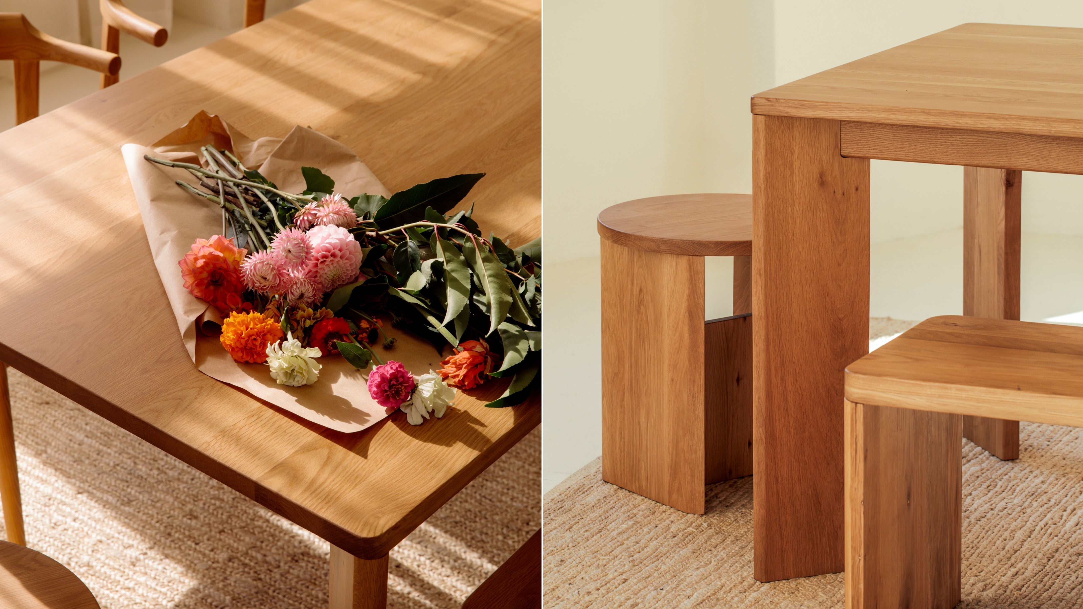 Frame Dining Table, Seats 8-10 People, Oak