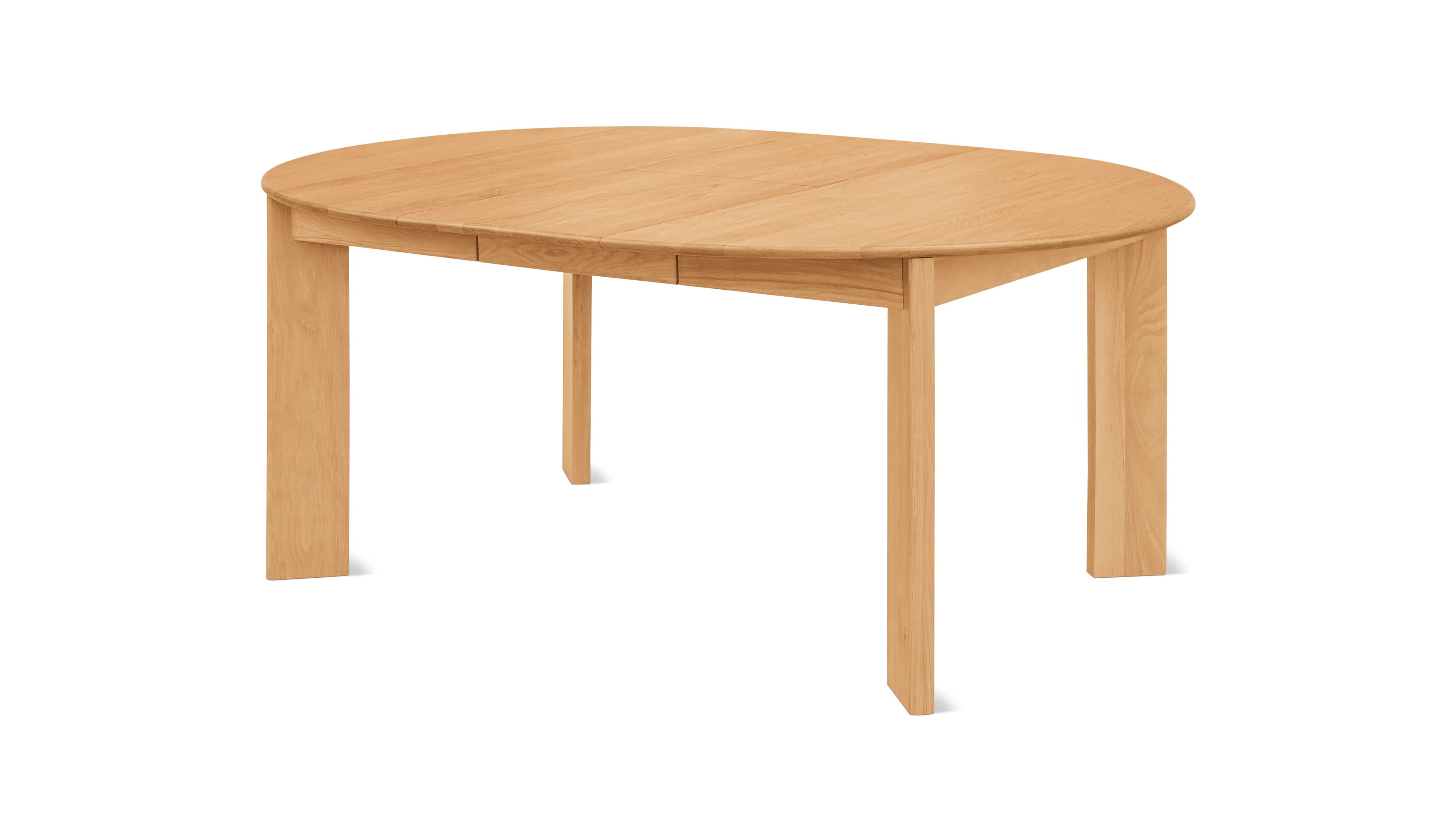 Frame Round Extendable Dining Table, Seats 4-8, Oak