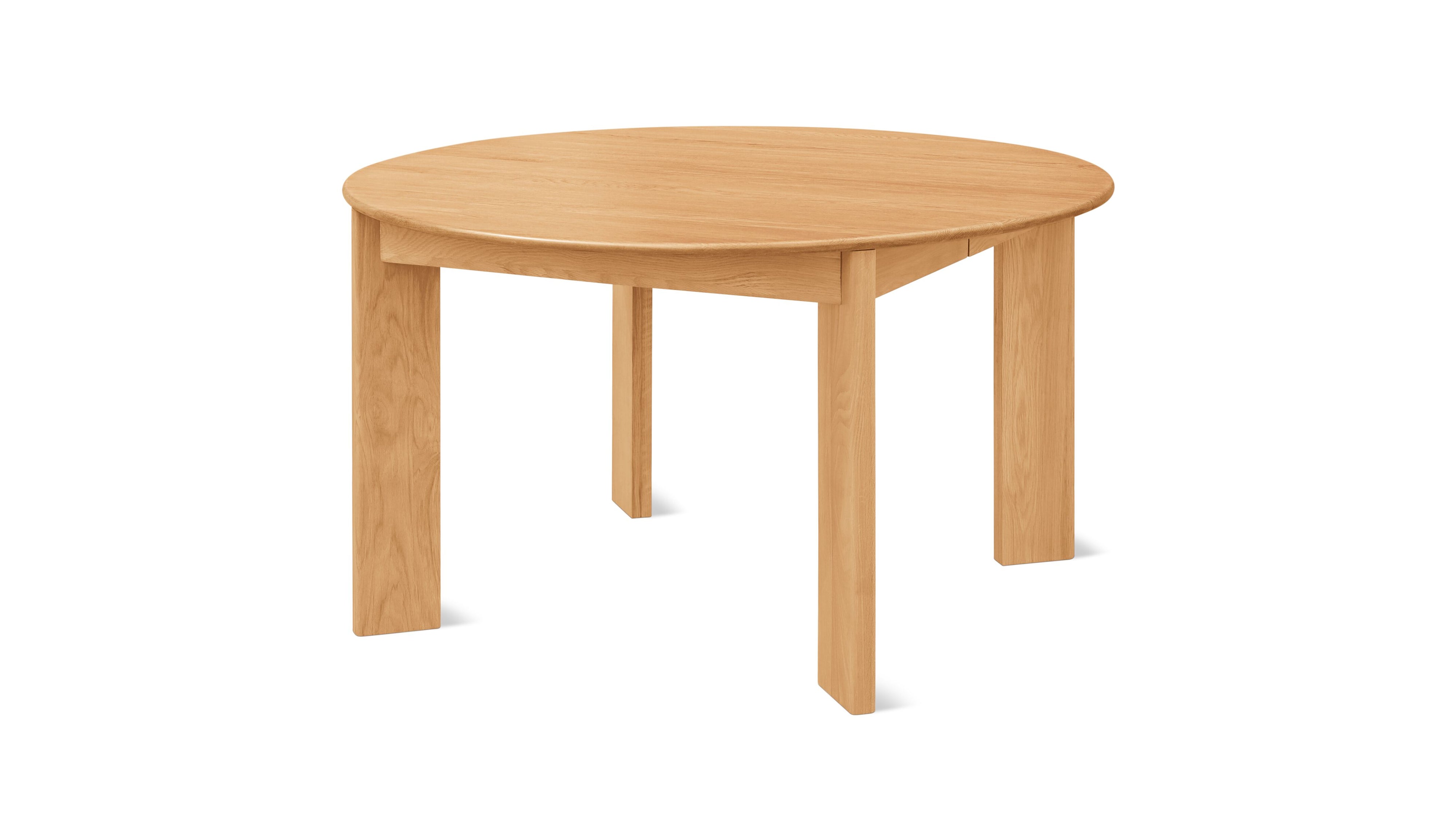 Frame Round Extendable Dining Table, Seats 4-8, Oak