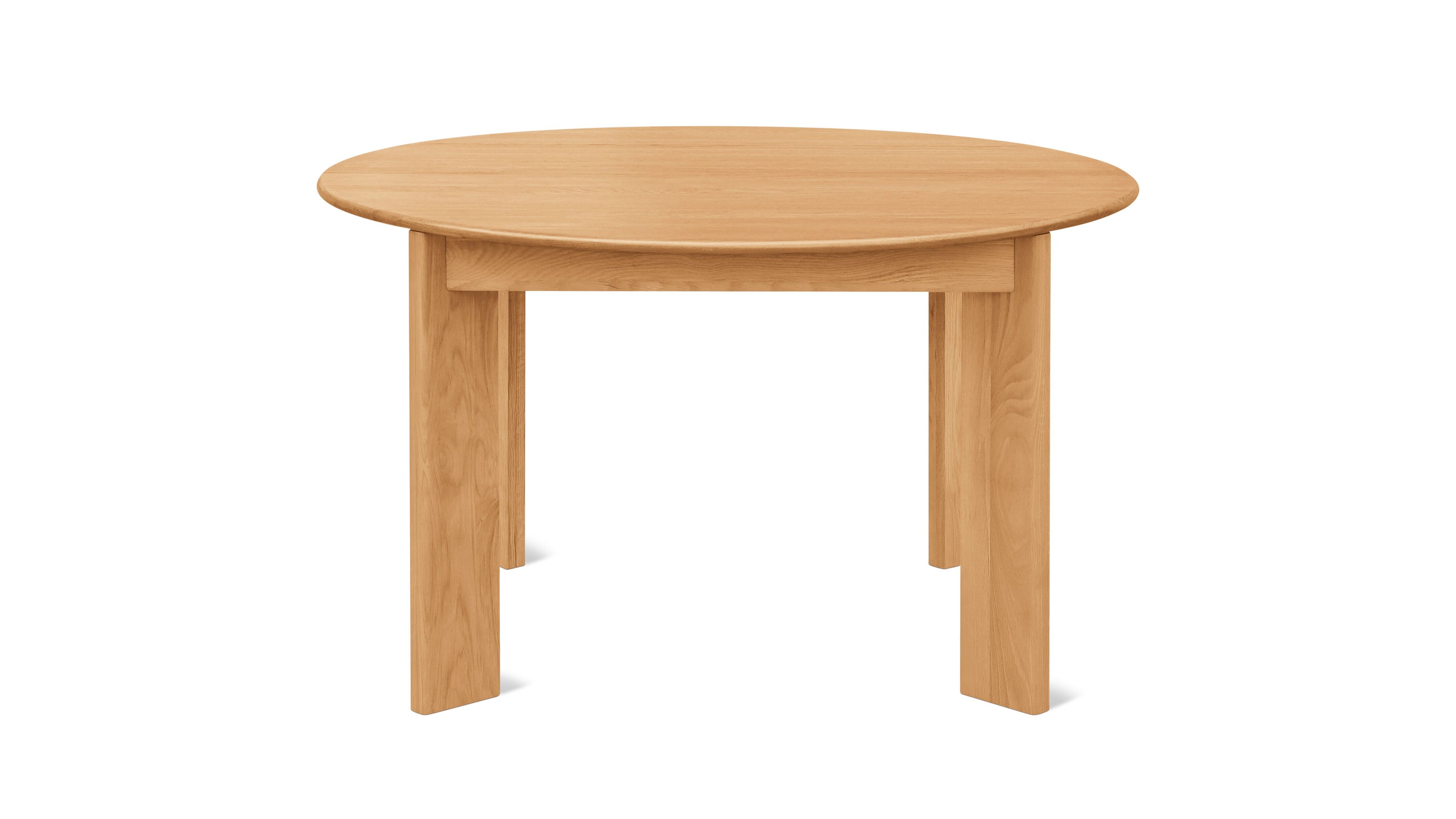 Frame Round Extendable Dining Table, Seats 4-8, Oak