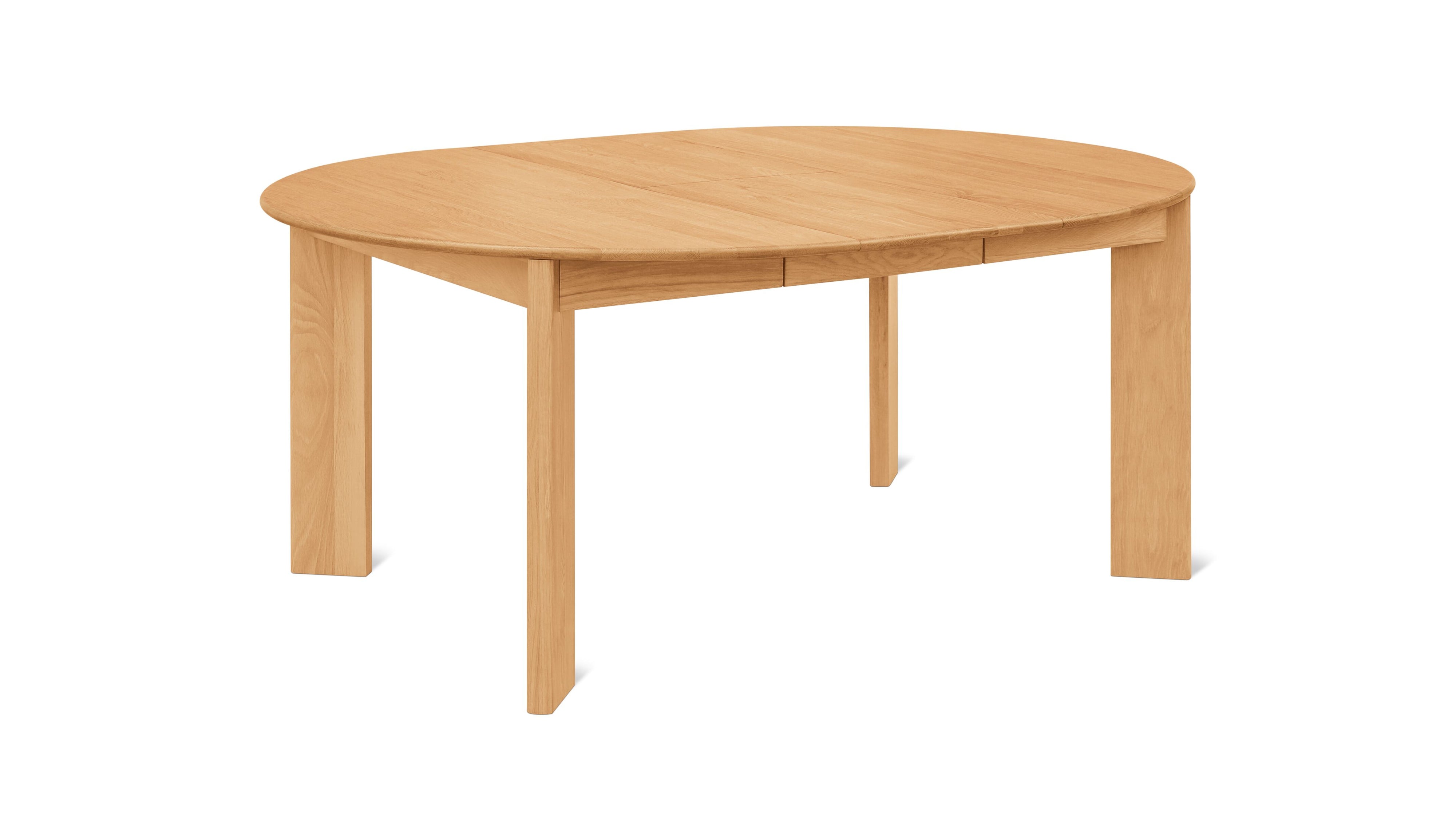 Frame Round Extendable Dining Table, Seats 4-8, Oak