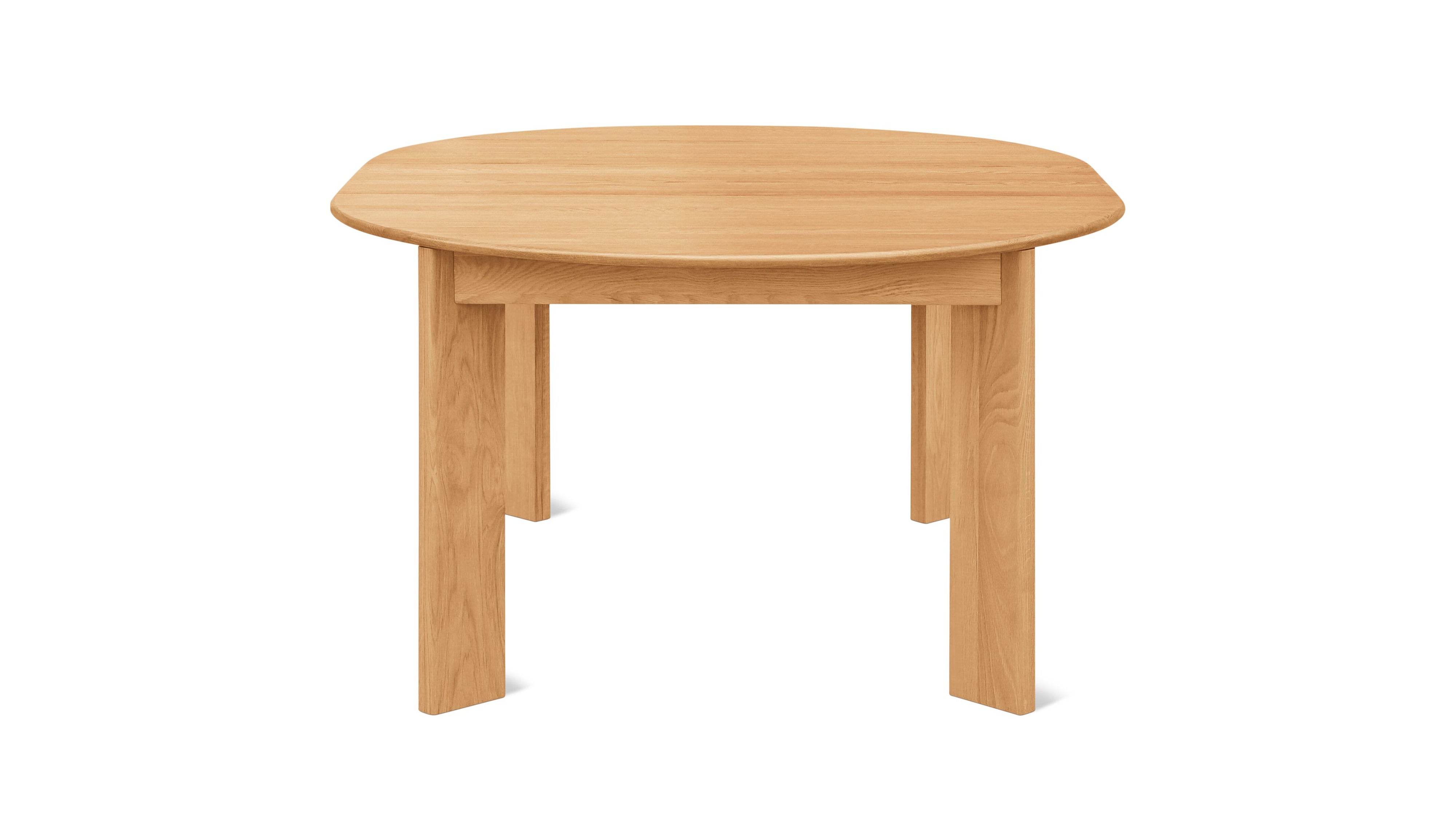 Frame Round Extendable Dining Table, Seats 4-8, Oak