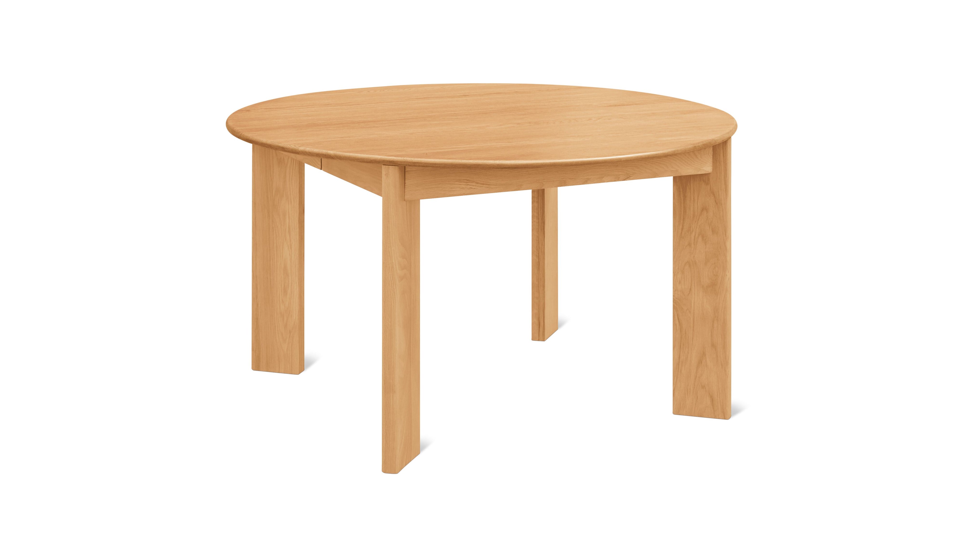 Frame Round Extendable Dining Table, Seats 4-8, Oak
