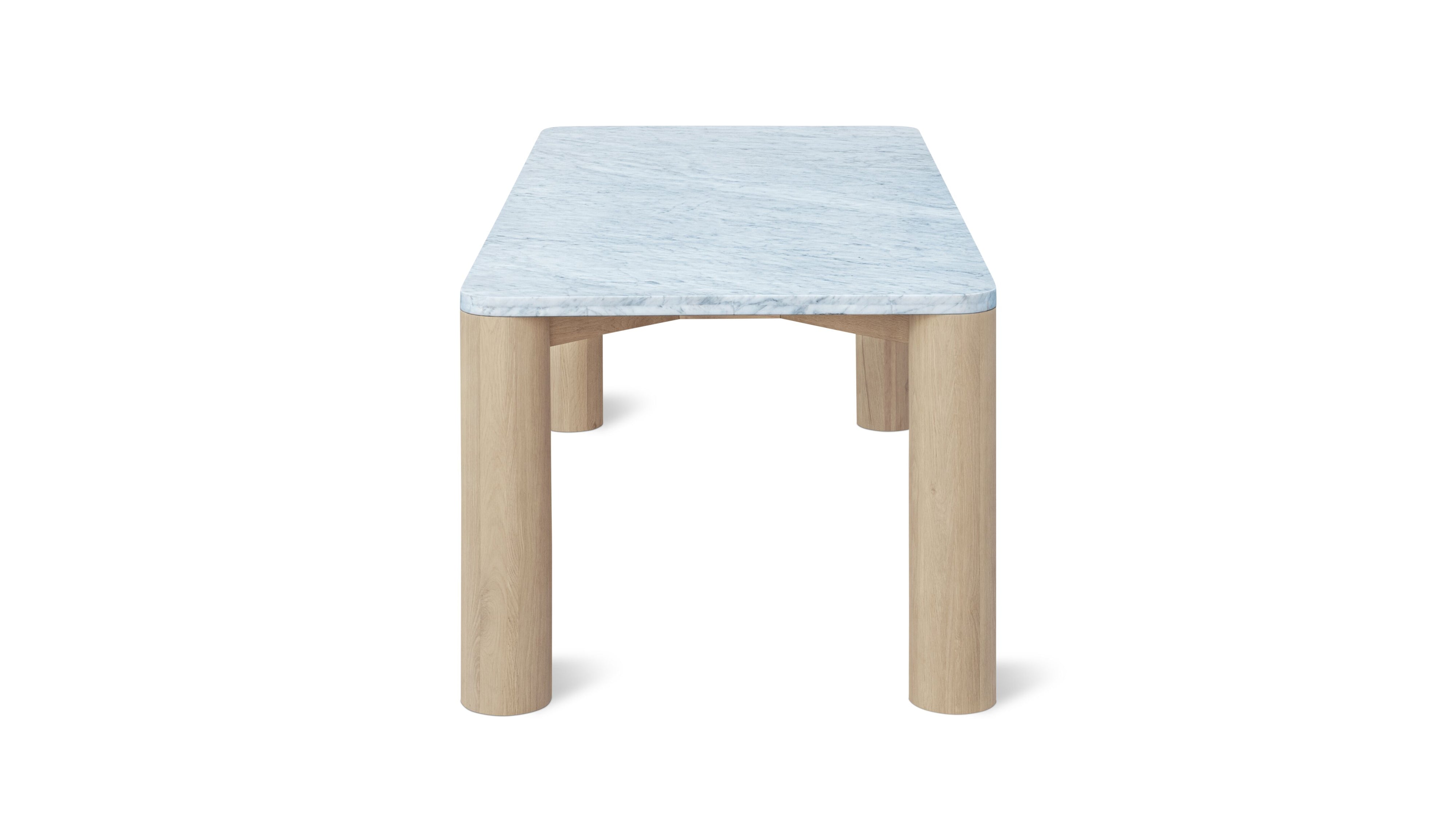 Field Dining Table, Seats 6-8 People, Oak/Carrara Marble