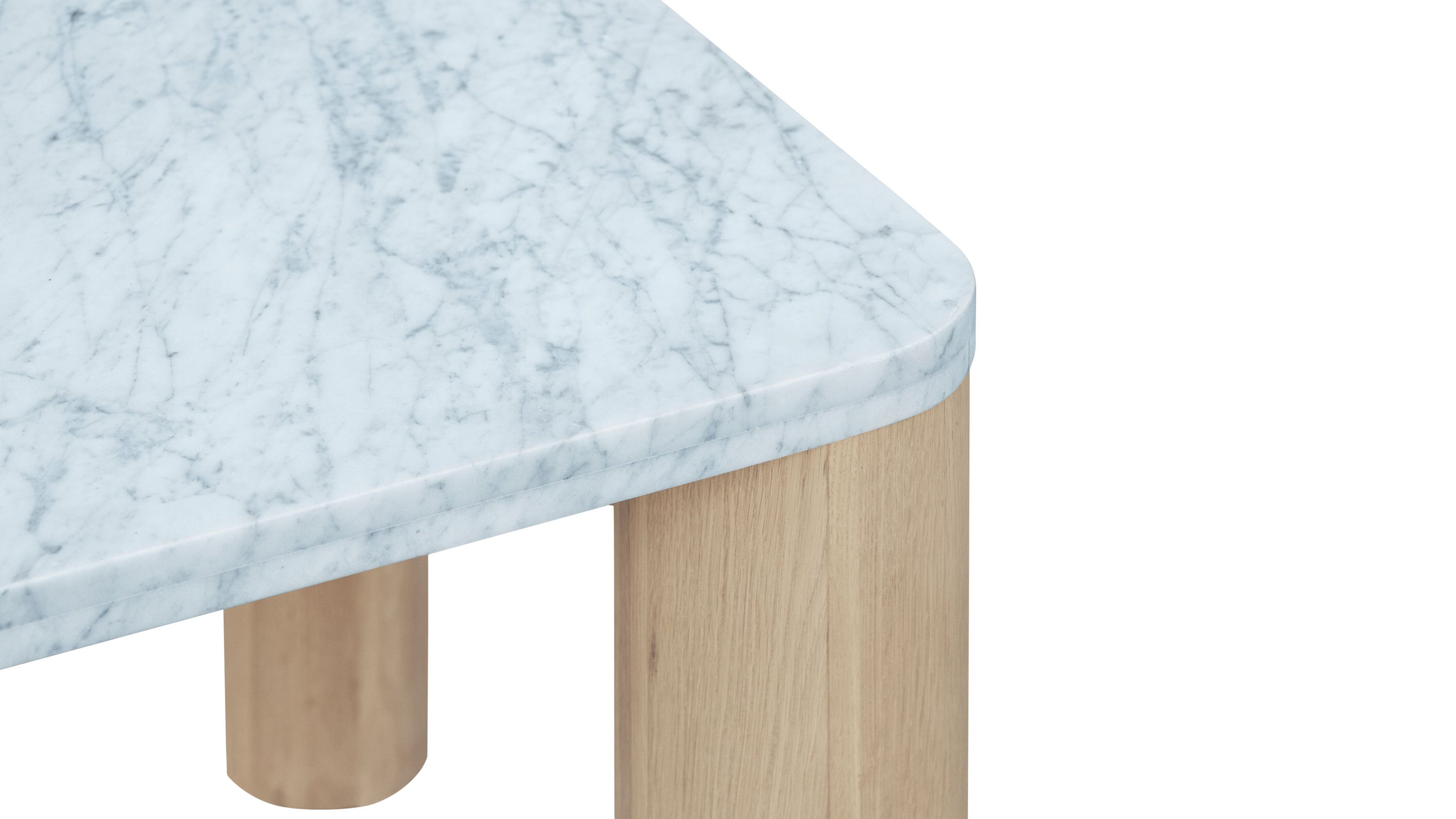Field Dining Table, Seats 6-8 People, Oak/Carrara Marble