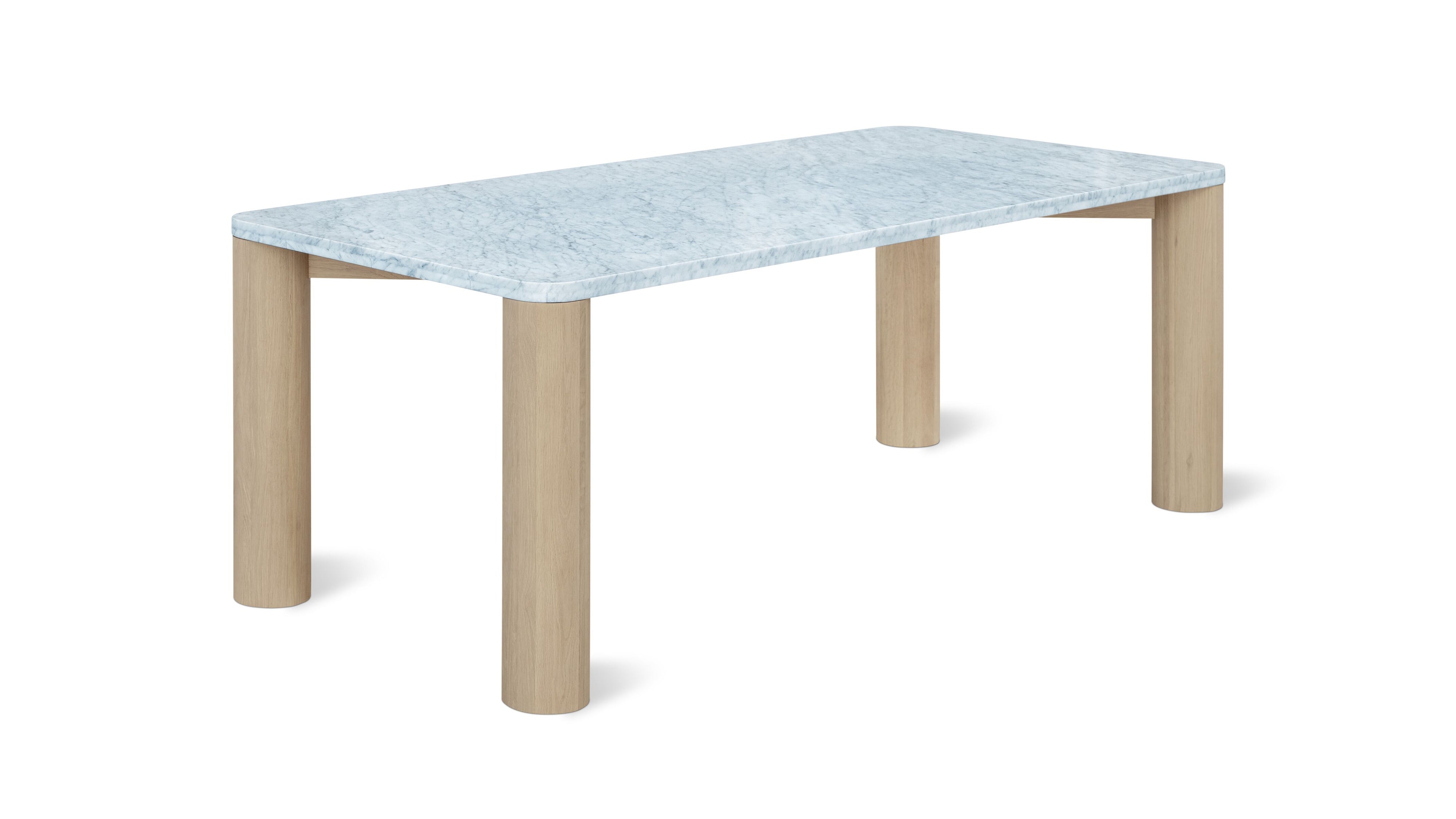 Field Dining Table, Seats 6-8 People, Oak/Carrara Marble