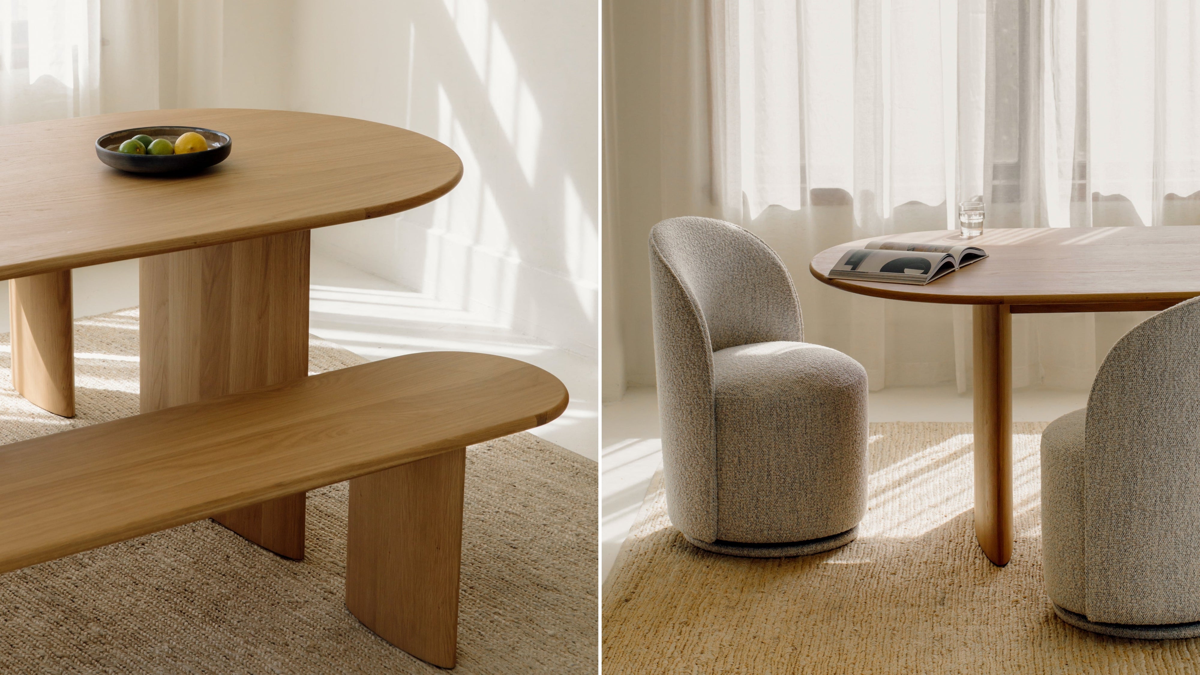 Union Dining Table, Seats 6-8 People, White Oak - Image 4