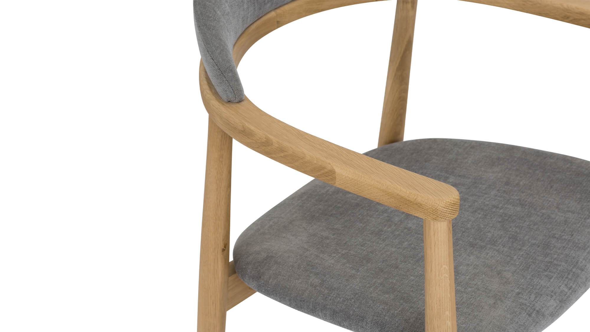 Count On Me Dining Chair, Oak, Grey Seat - Image 7