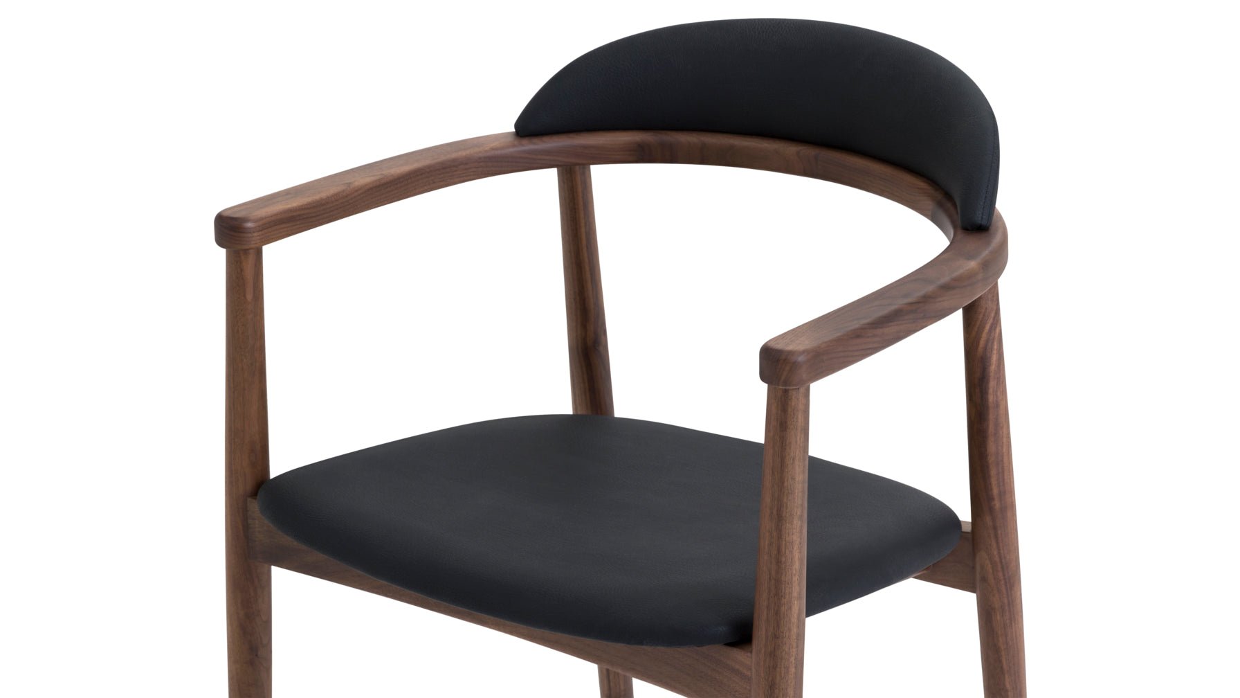 Count On Me Dining Chair, Walnut, Black Seat - Image 6