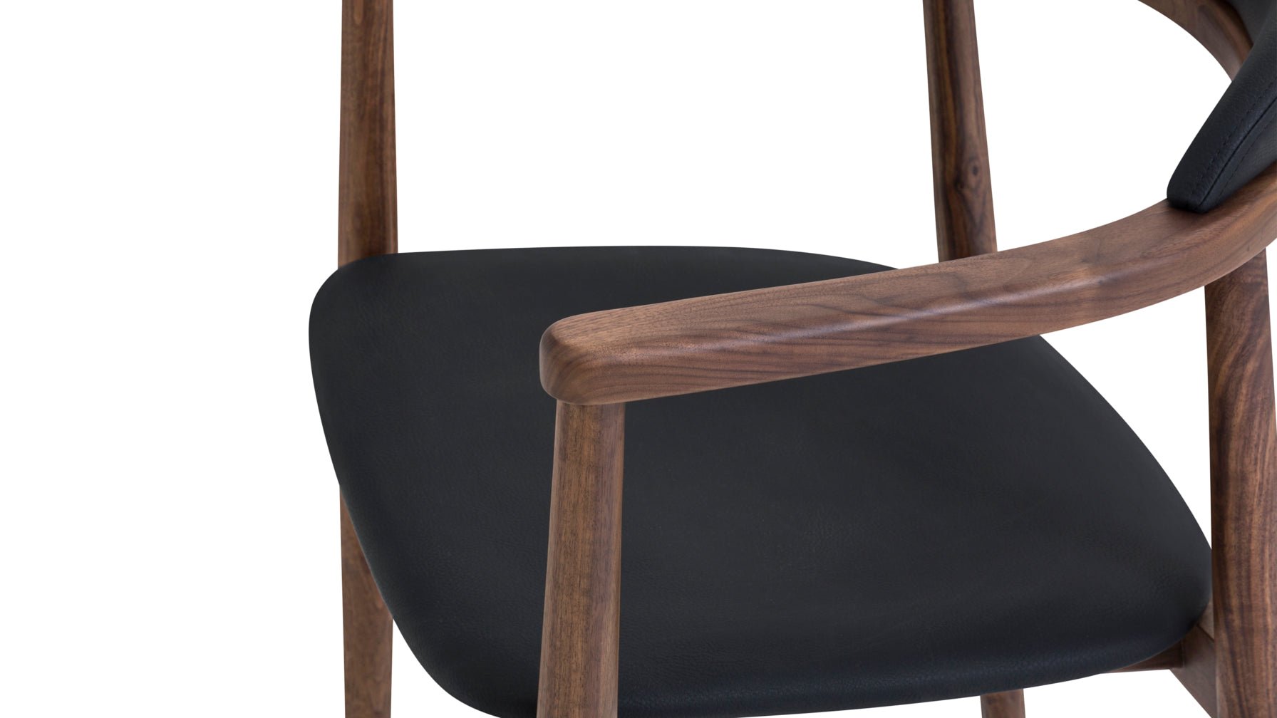 Count On Me Dining Chair, Walnut, Black Seat - Image 8