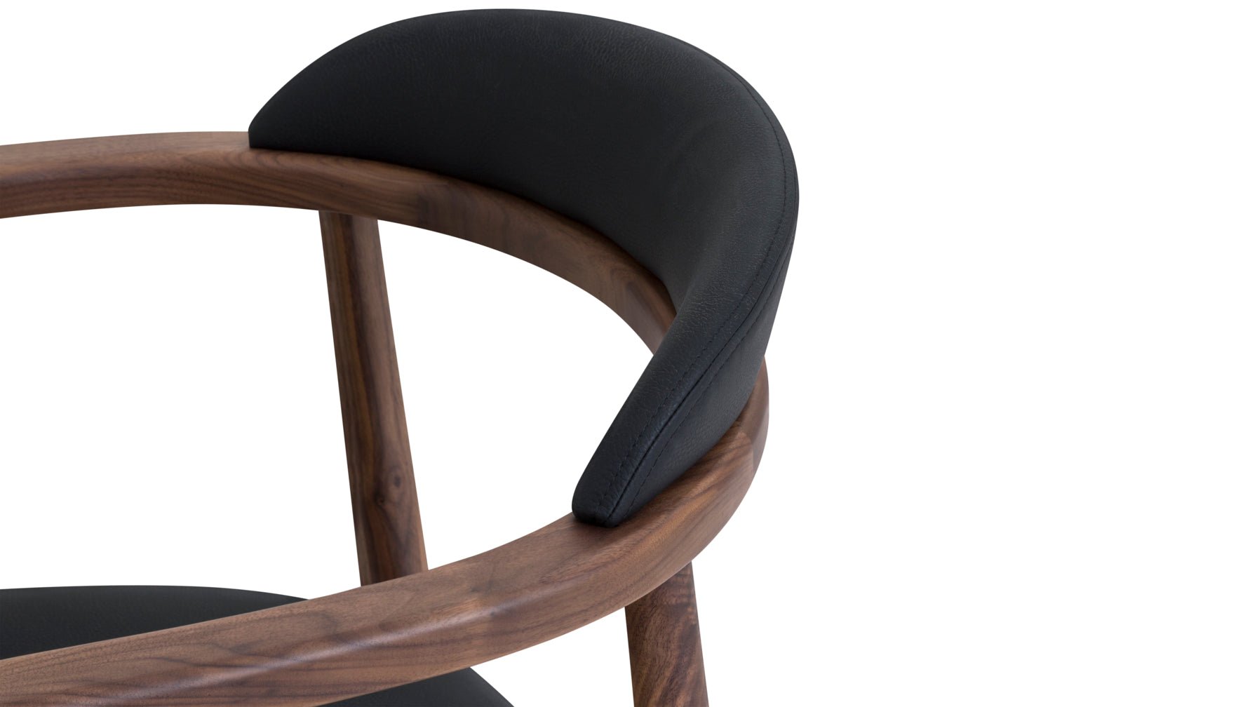 Count On Me Dining Chair, Walnut, Black Seat - Image 10