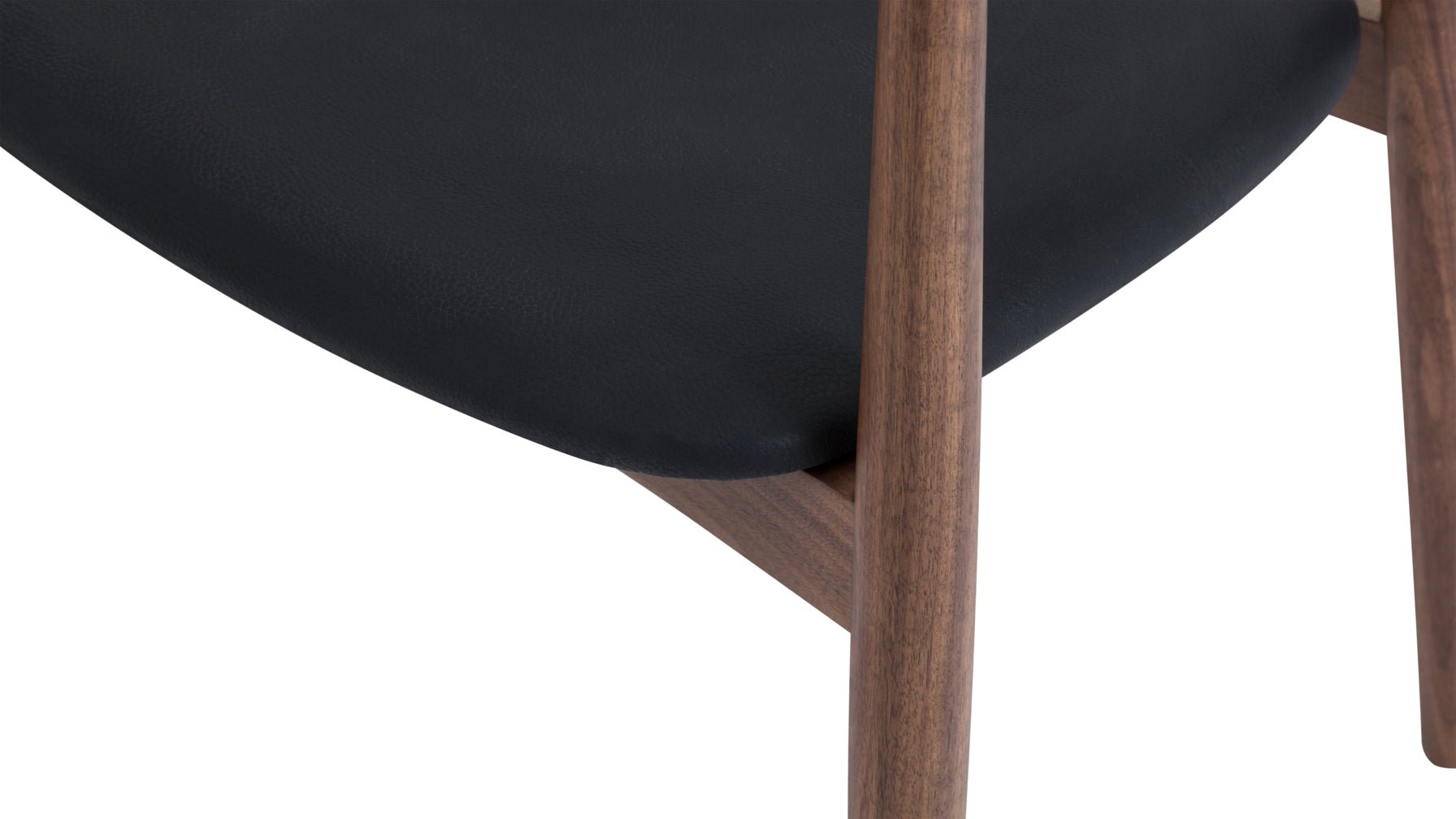 Count On Me Dining Chair, Walnut, Black Seat - Image 11