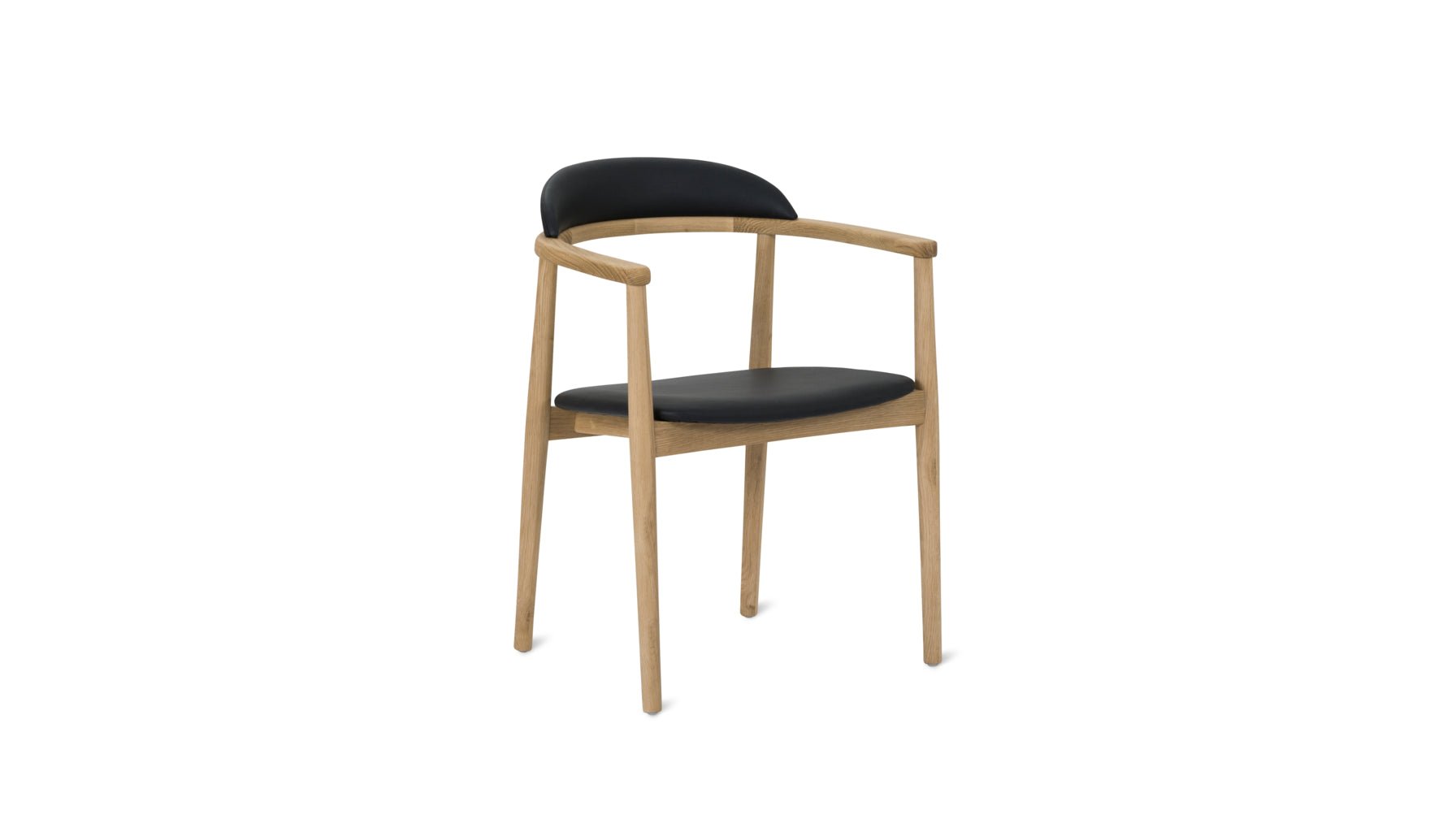 Count On Me Dining Chair, Oak, Black Seat_image