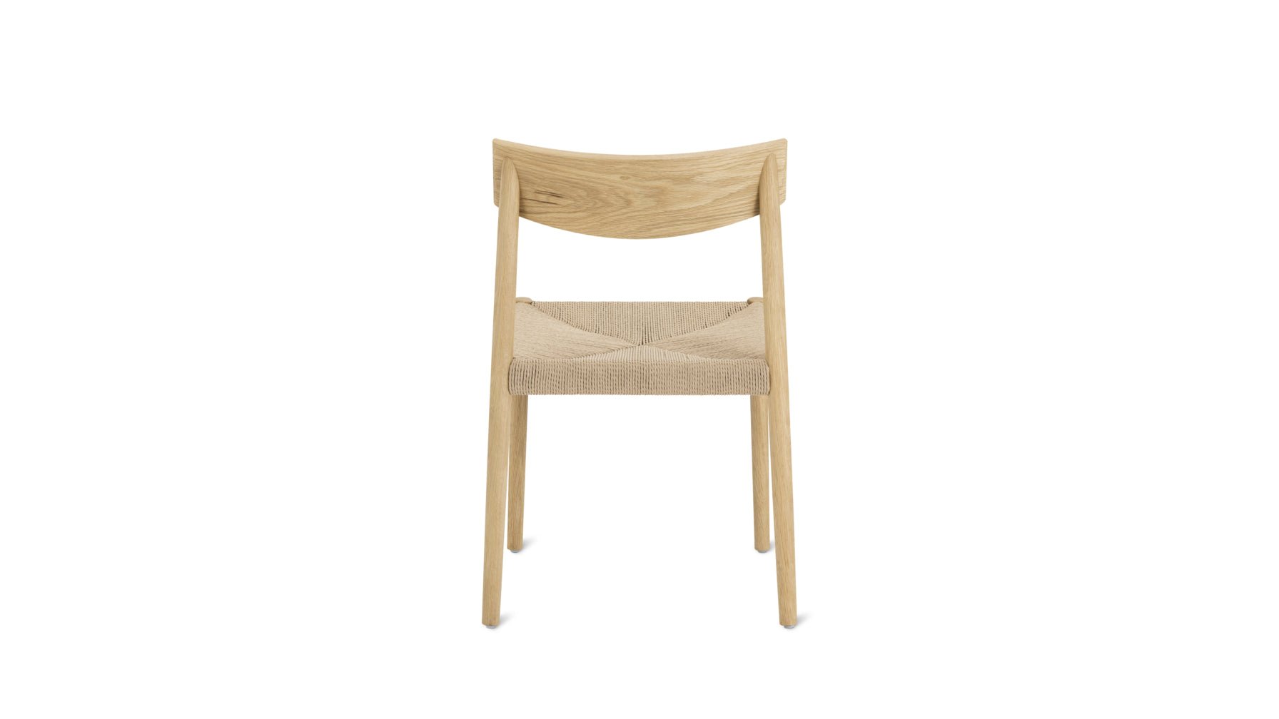 Dinner Guest Armless Dining Chair (Set of Two), White Oak/ Natural Papercord Seat - Image 12