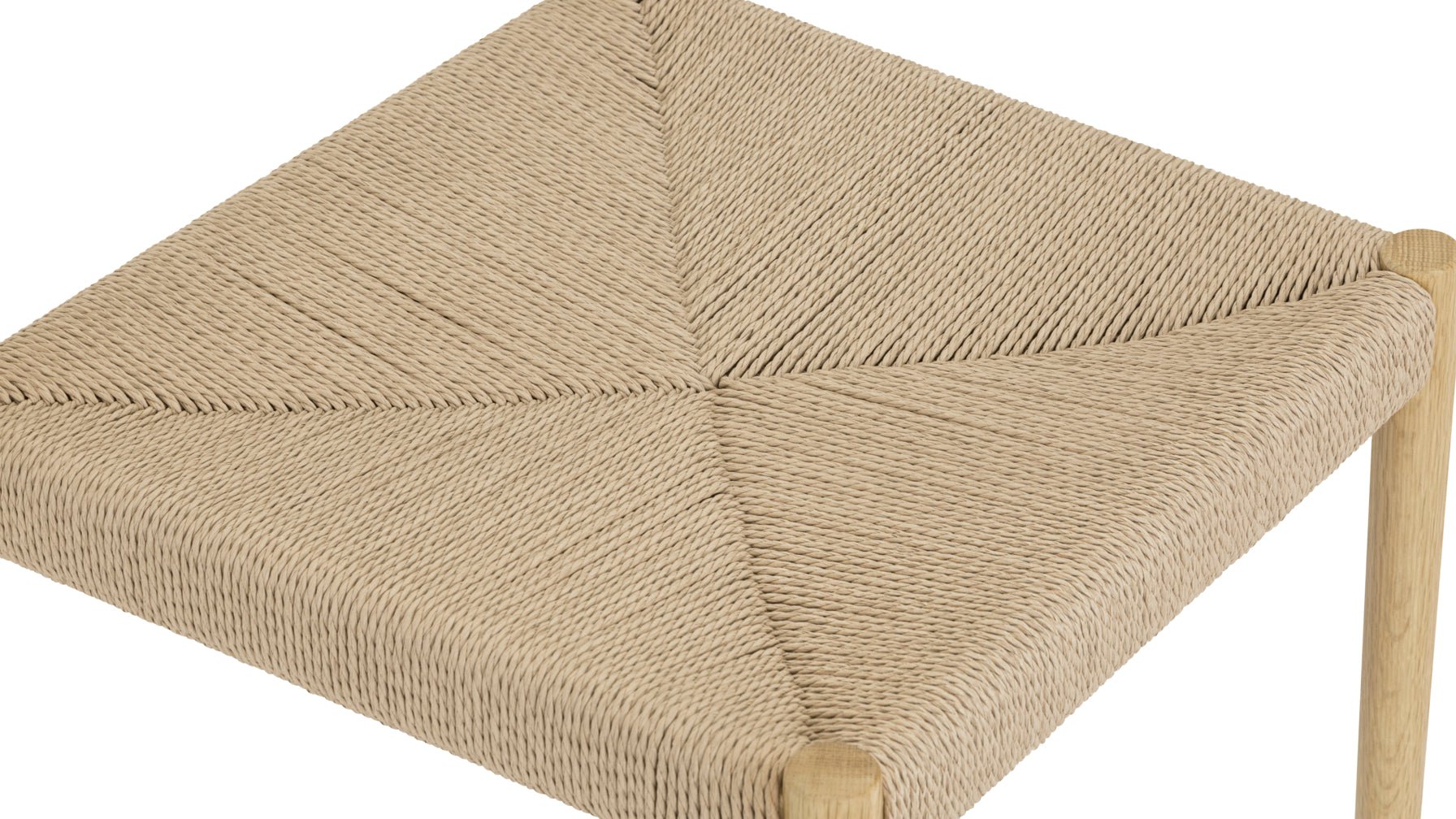 Dinner Guest Armless Dining Chair (Set of Two), White Oak/ Natural Papercord Seat - Image 11