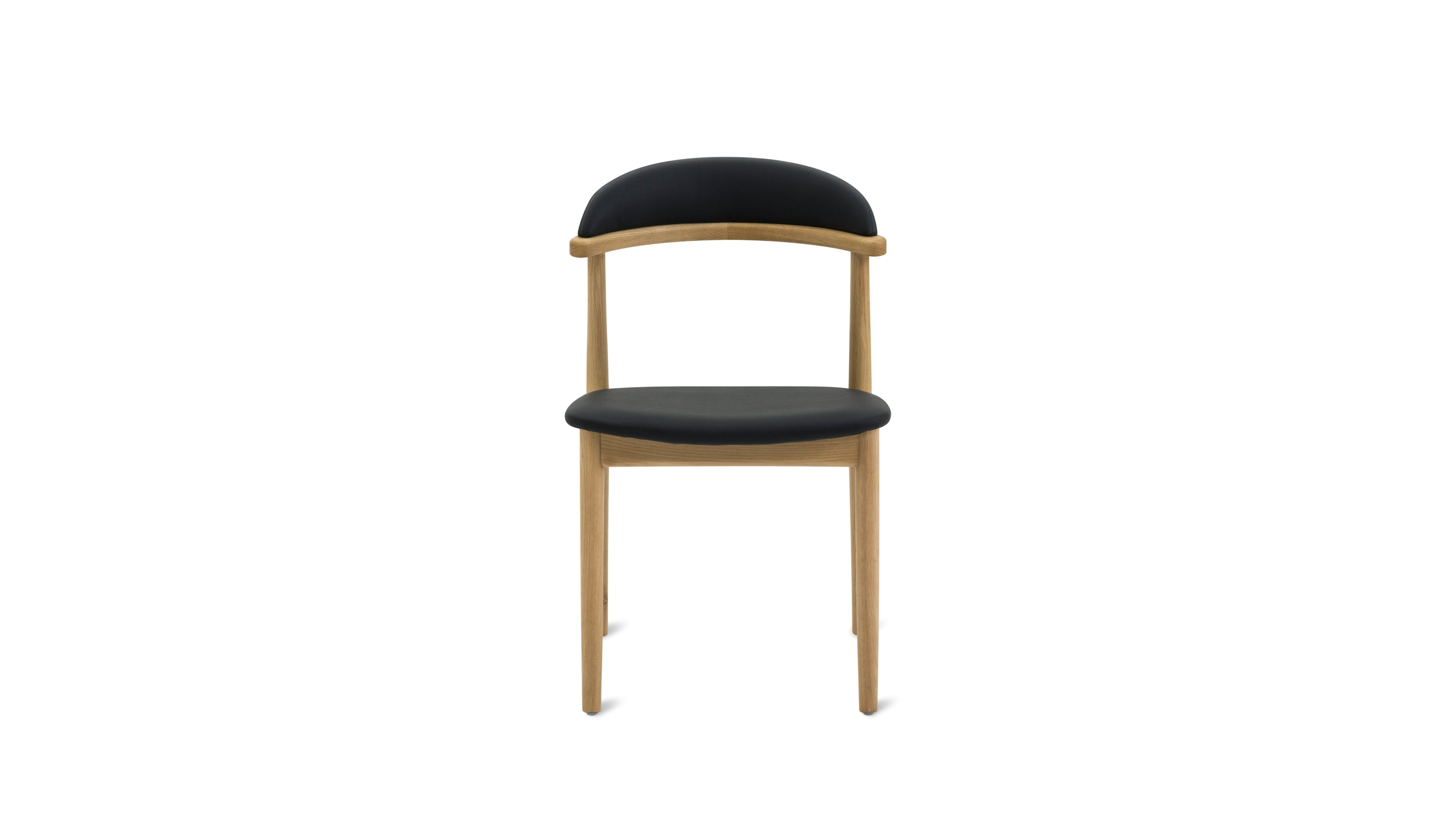 Count On Me Armless Dining Chair (Set of Two), Oak, Black Seat - Sundays CompanyDNC - SH - 011 - 024